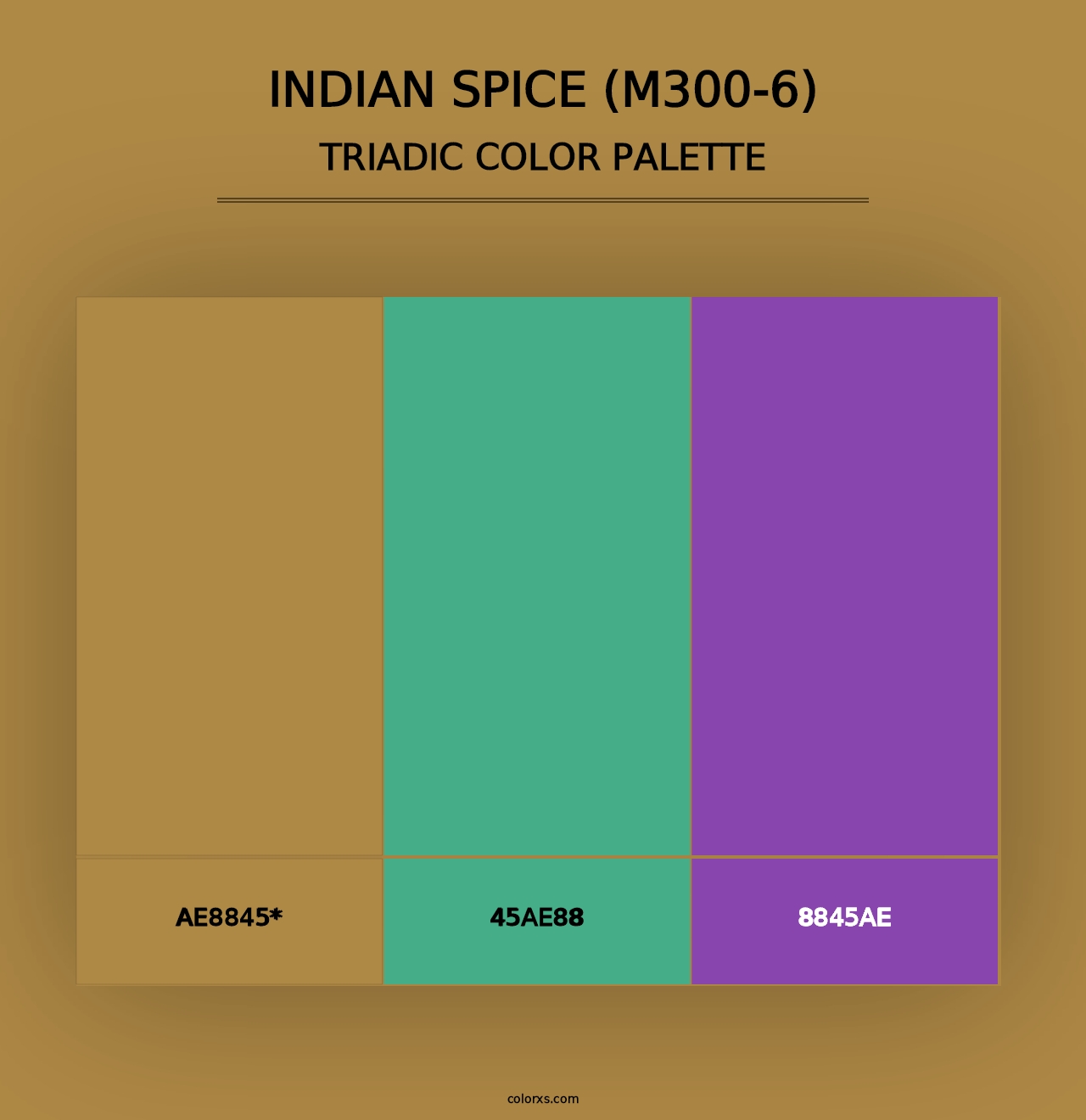 Indian Spice (M300-6) - Triadic Color Palette