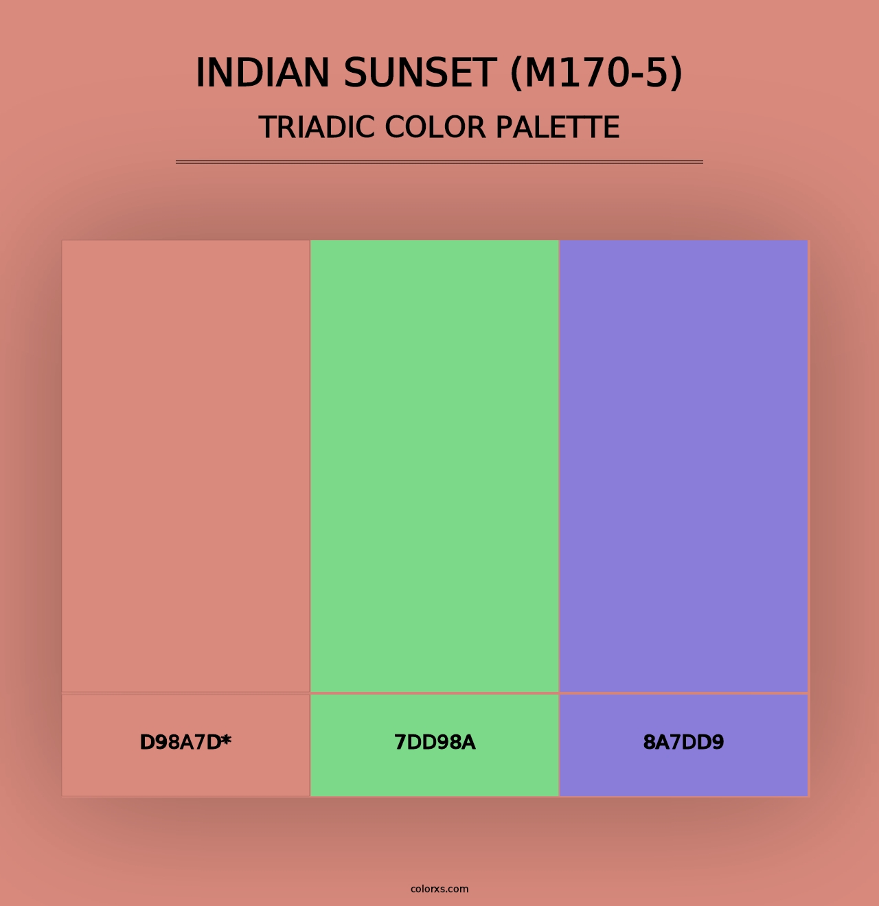 Indian Sunset (M170-5) - Triadic Color Palette