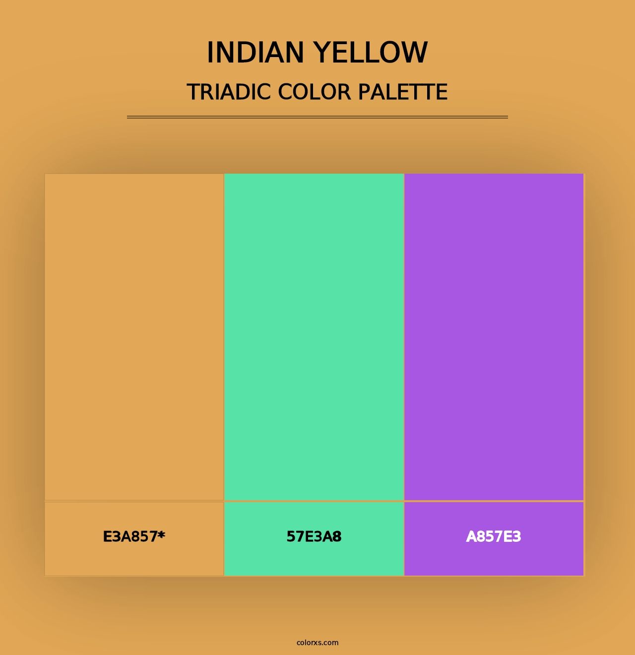 Indian Yellow - Triadic Color Palette