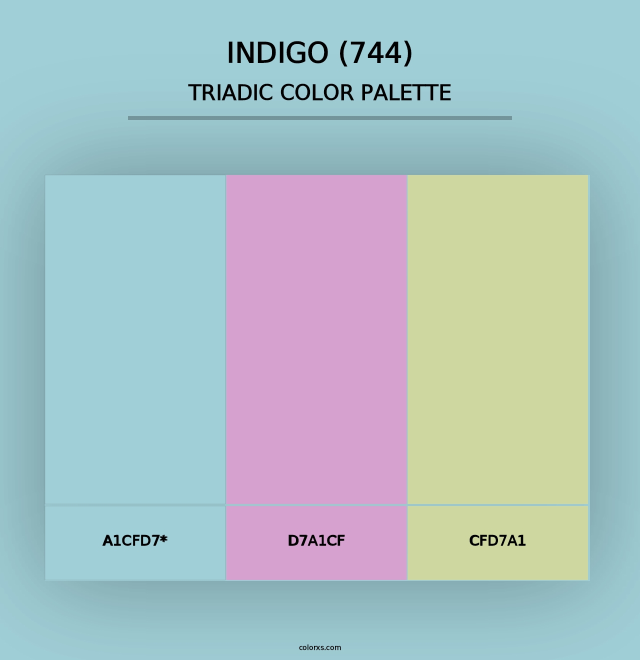 Indigo (744) - Triadic Color Palette