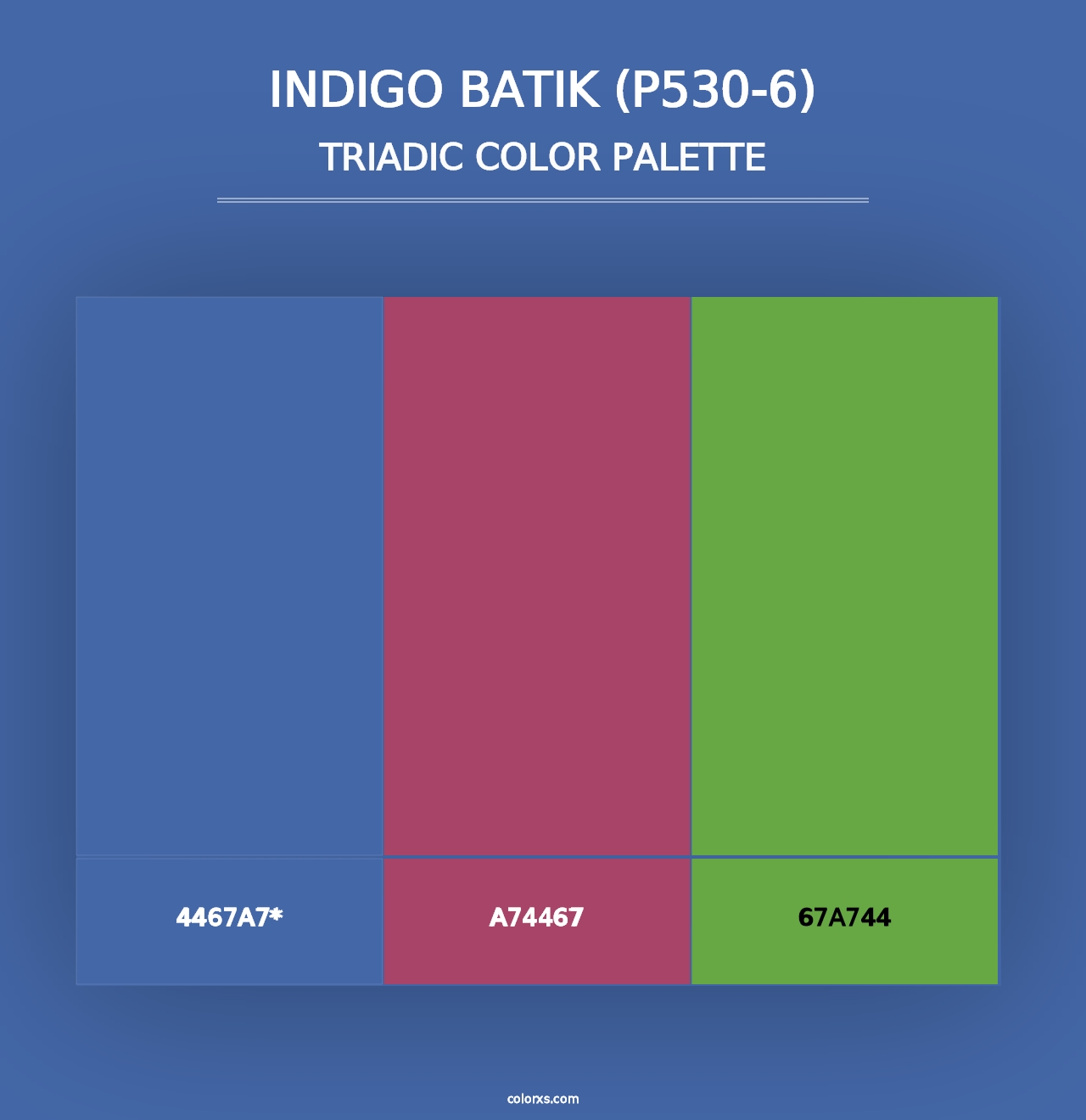 Indigo Batik (P530-6) - Triadic Color Palette