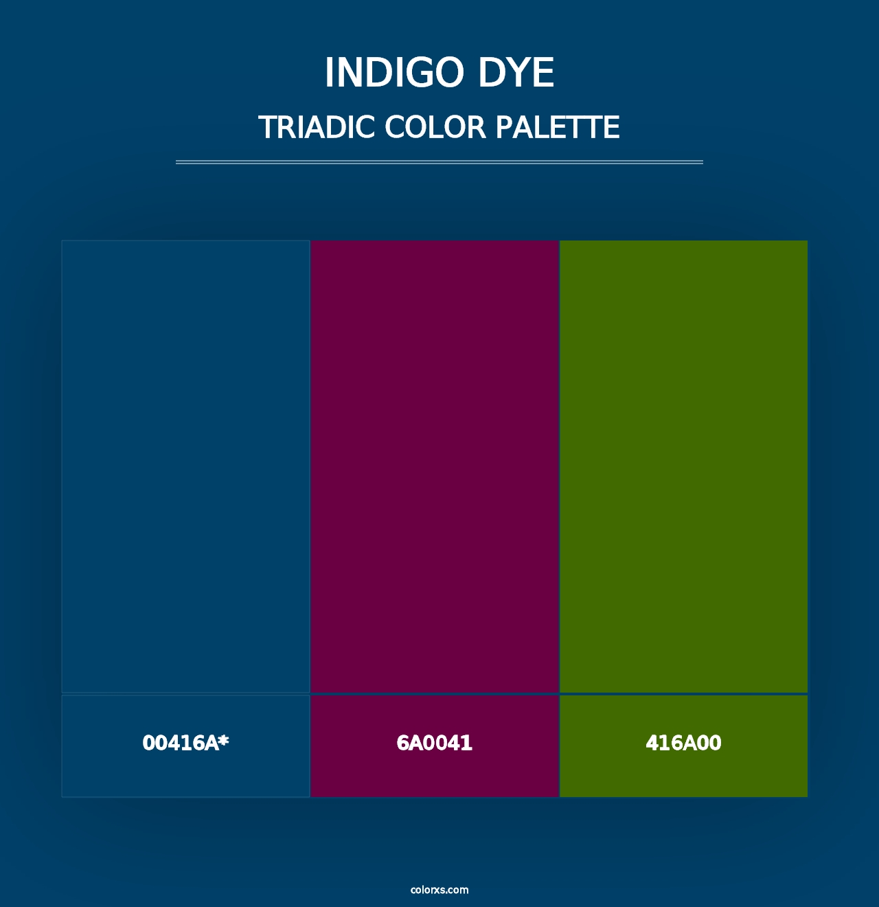 Indigo Dye - Triadic Color Palette