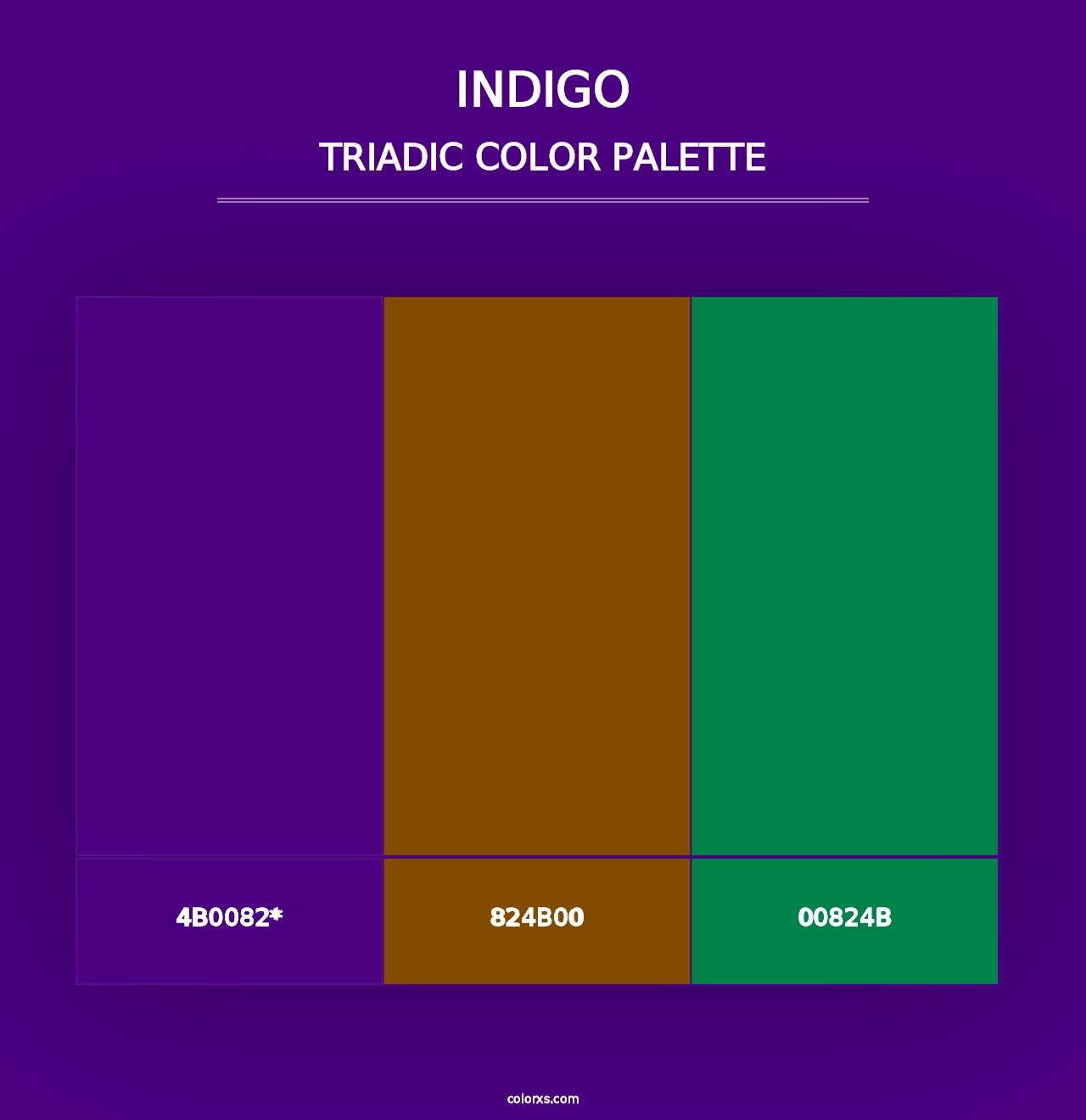 Indigo - Triadic Color Palette