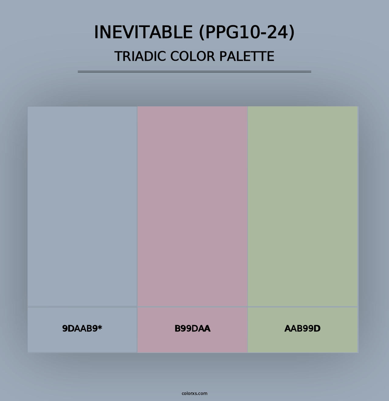 Inevitable (PPG10-24) - Triadic Color Palette