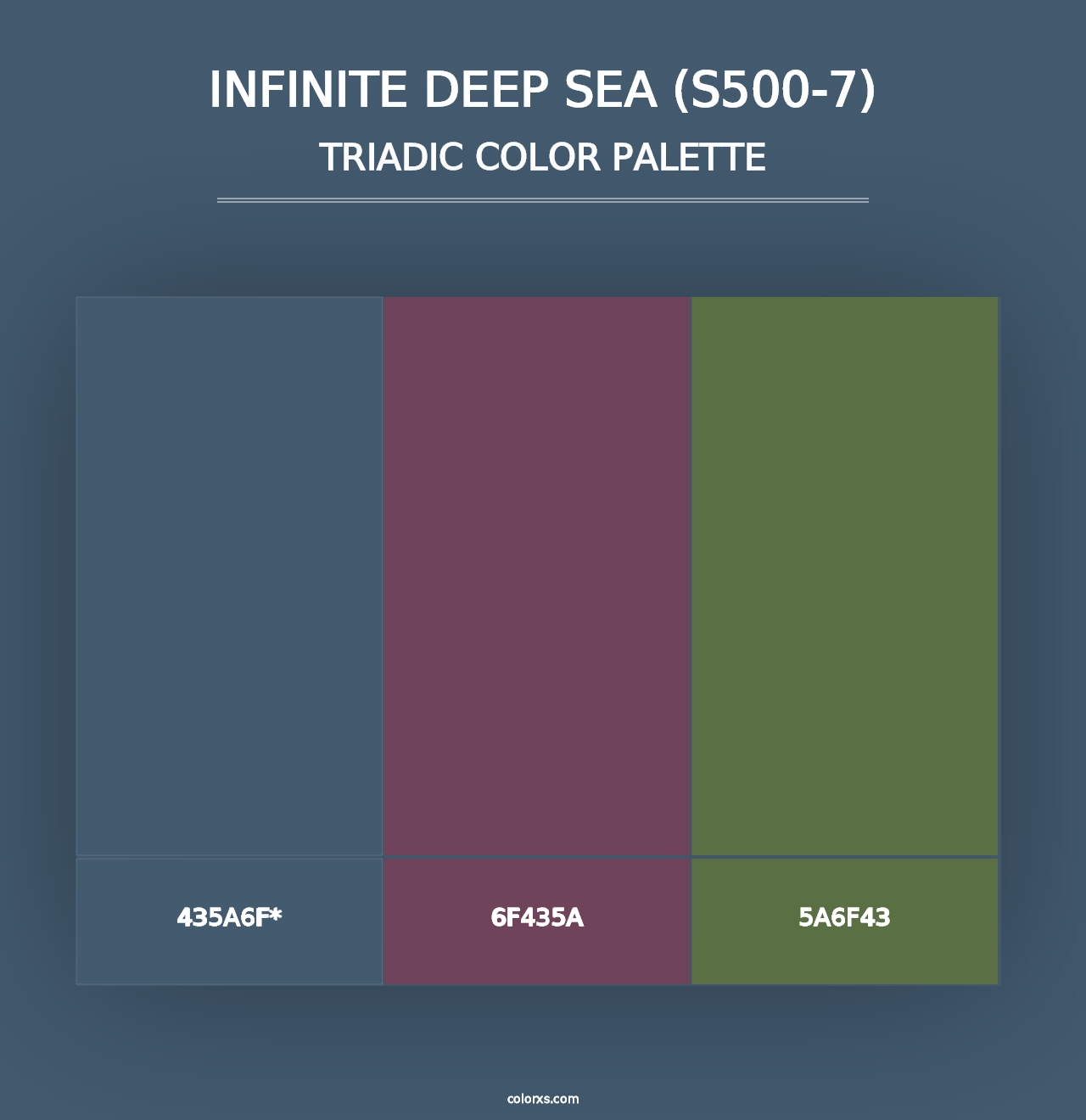 Infinite Deep Sea (S500-7) - Triadic Color Palette