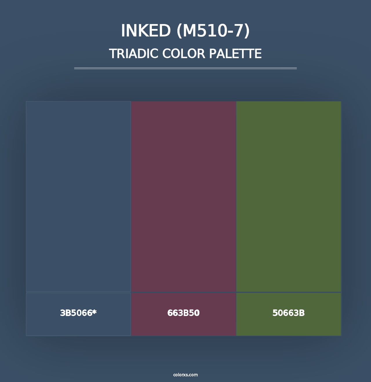 Inked (M510-7) - Triadic Color Palette