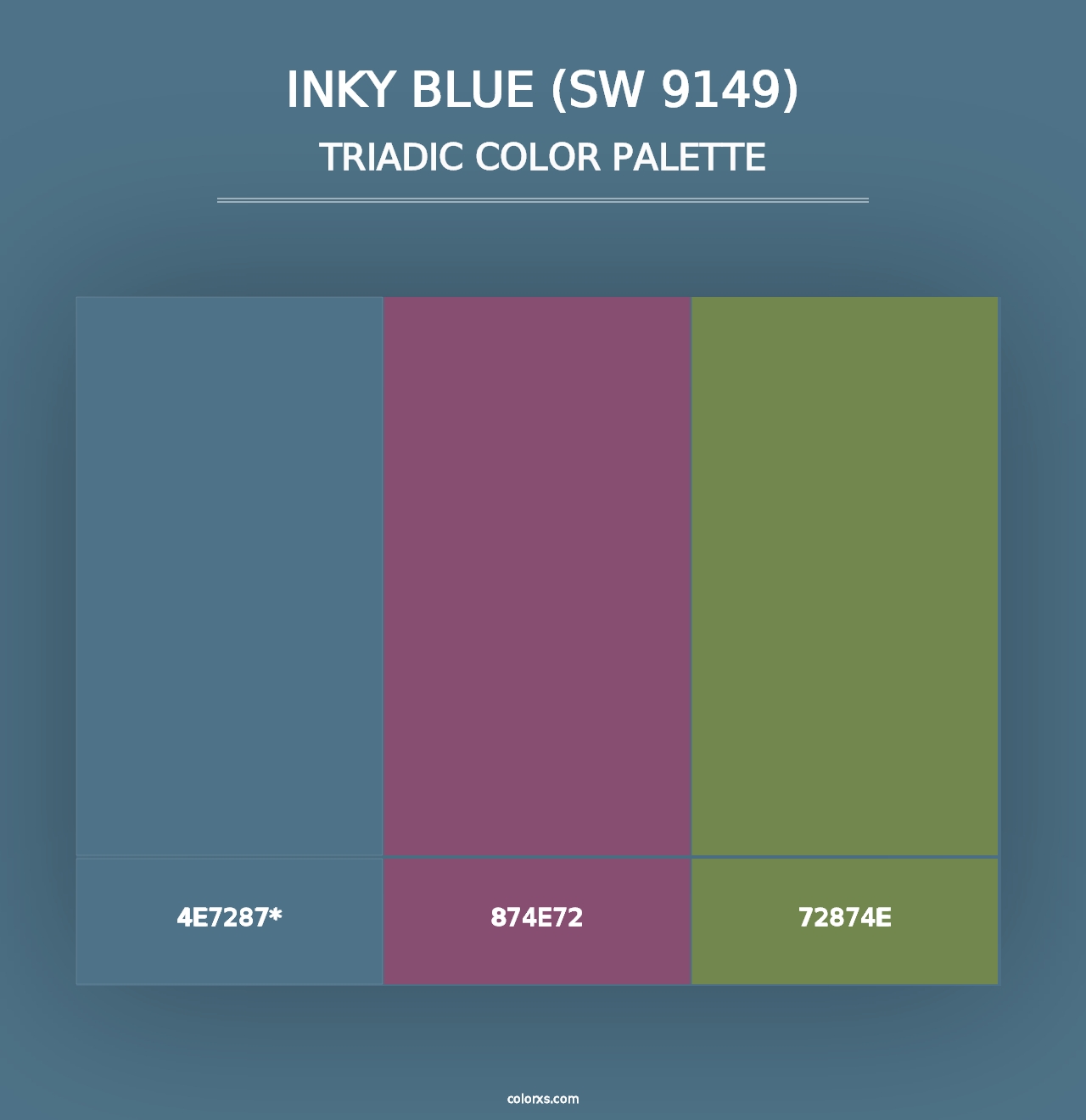 Inky Blue (SW 9149) - Triadic Color Palette