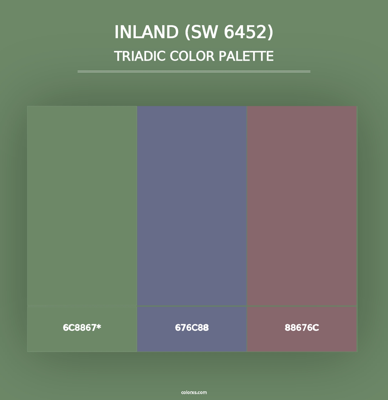 Inland (SW 6452) - Triadic Color Palette