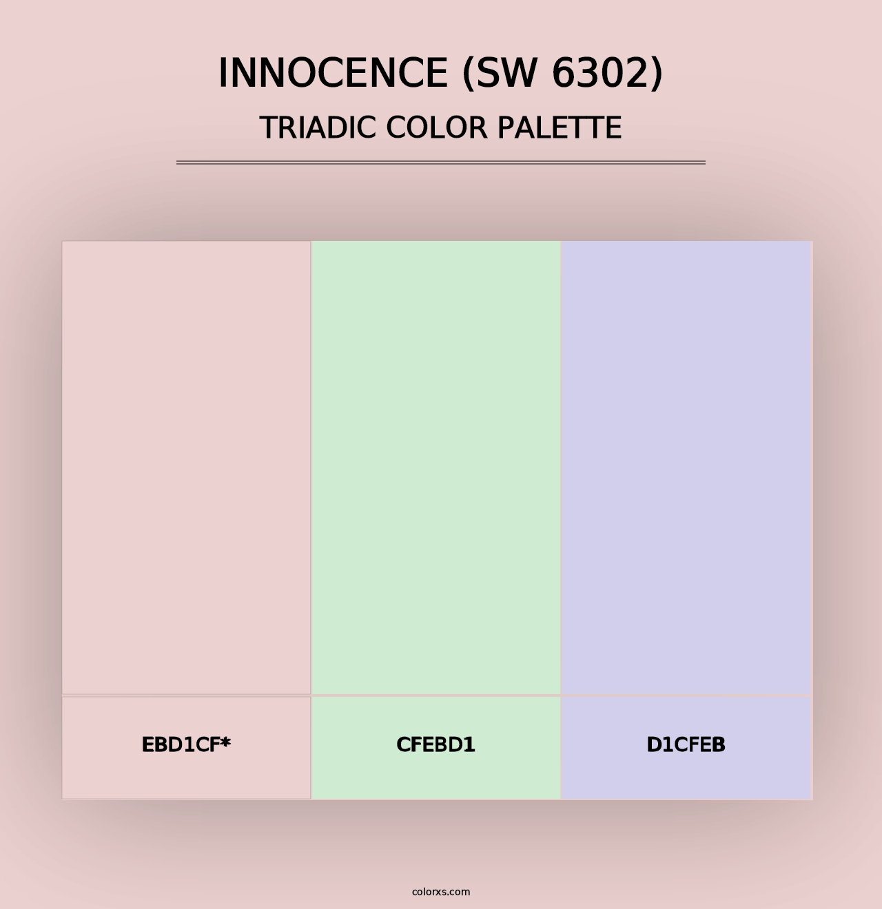 Innocence (SW 6302) - Triadic Color Palette