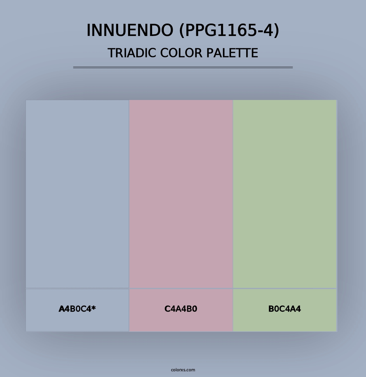 Innuendo (PPG1165-4) - Triadic Color Palette