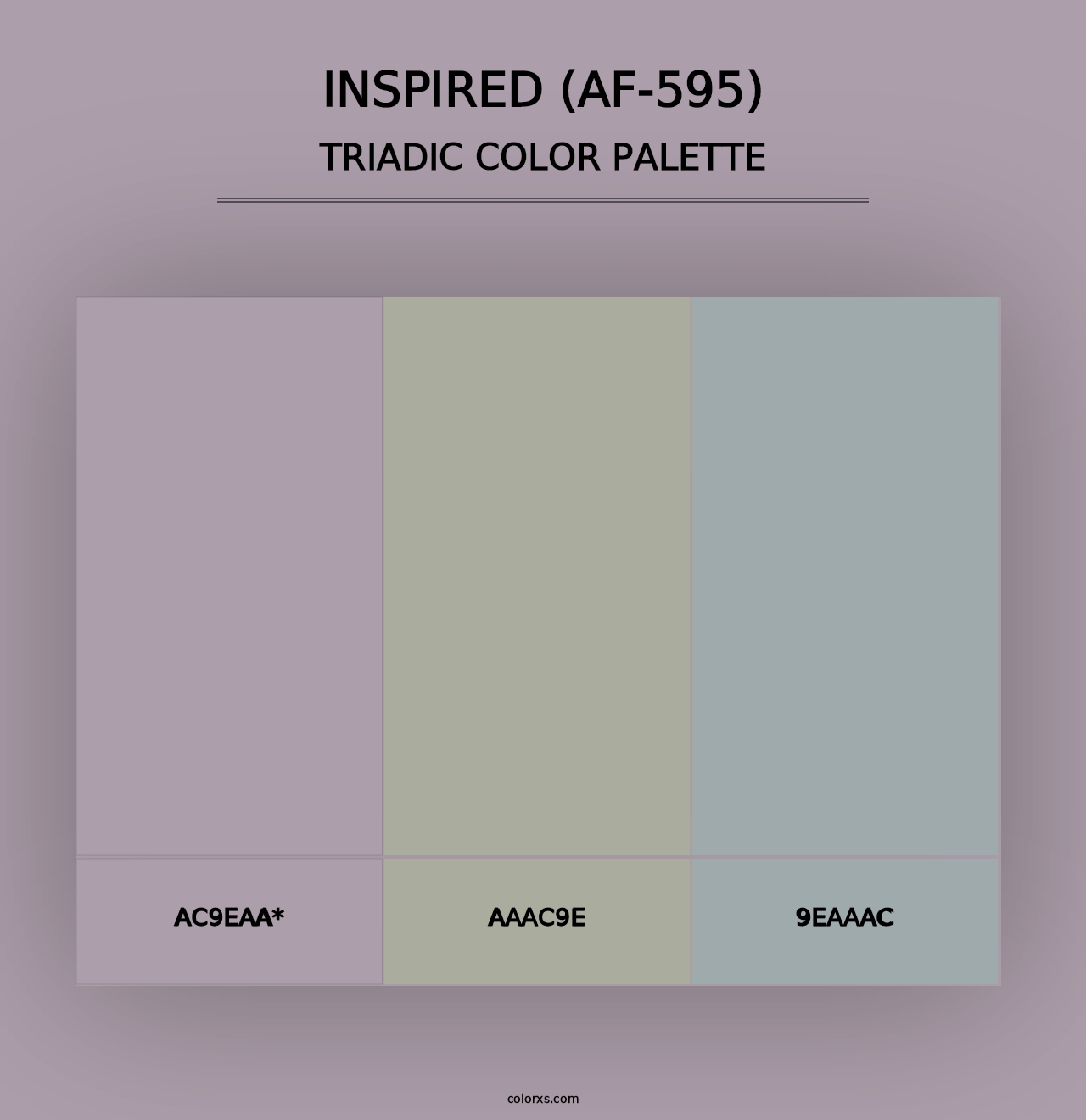 Inspired (AF-595) - Triadic Color Palette