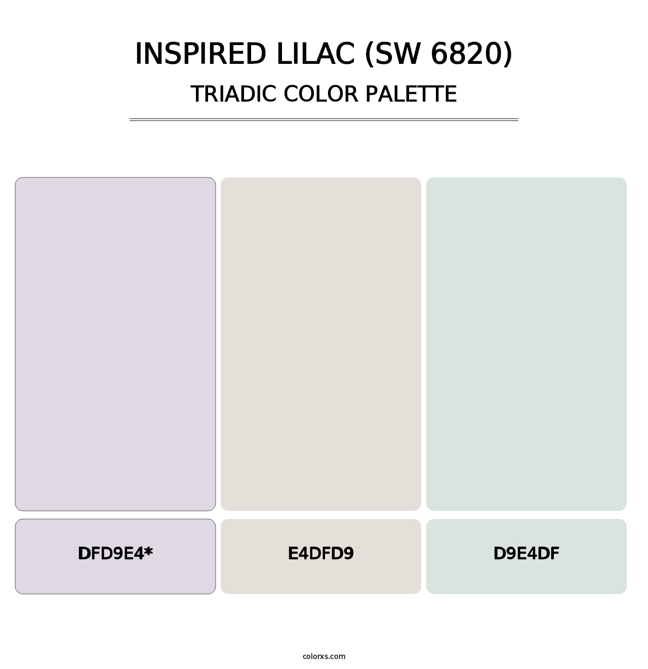 Inspired Lilac (SW 6820) - Triadic Color Palette