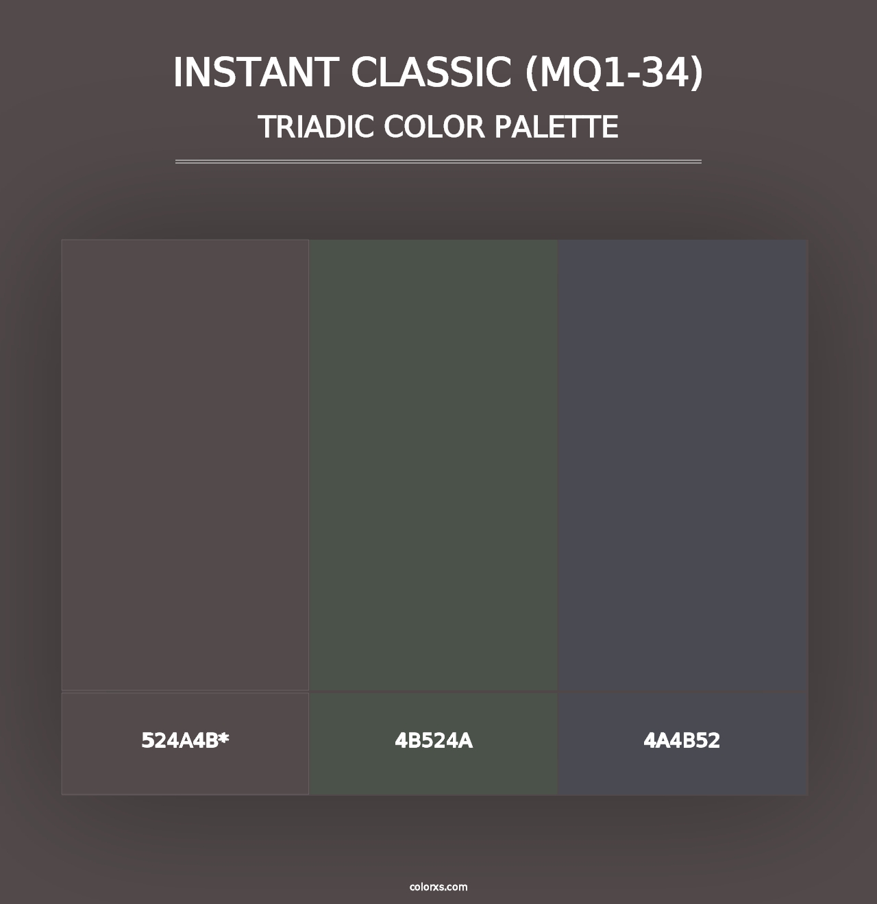 Instant Classic (MQ1-34) - Triadic Color Palette