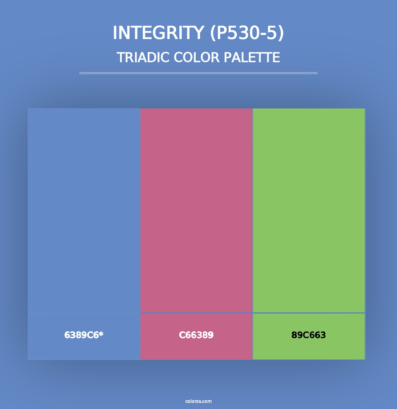 Integrity (P530-5) - Triadic Color Palette