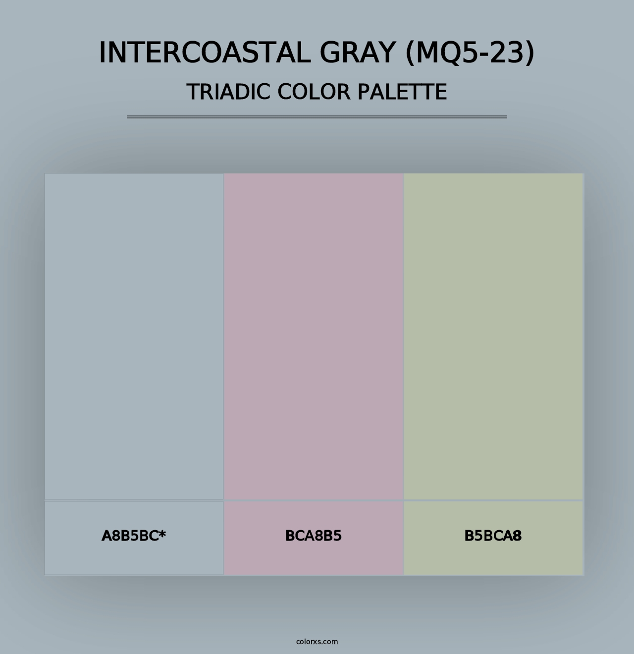 Intercoastal Gray (MQ5-23) - Triadic Color Palette