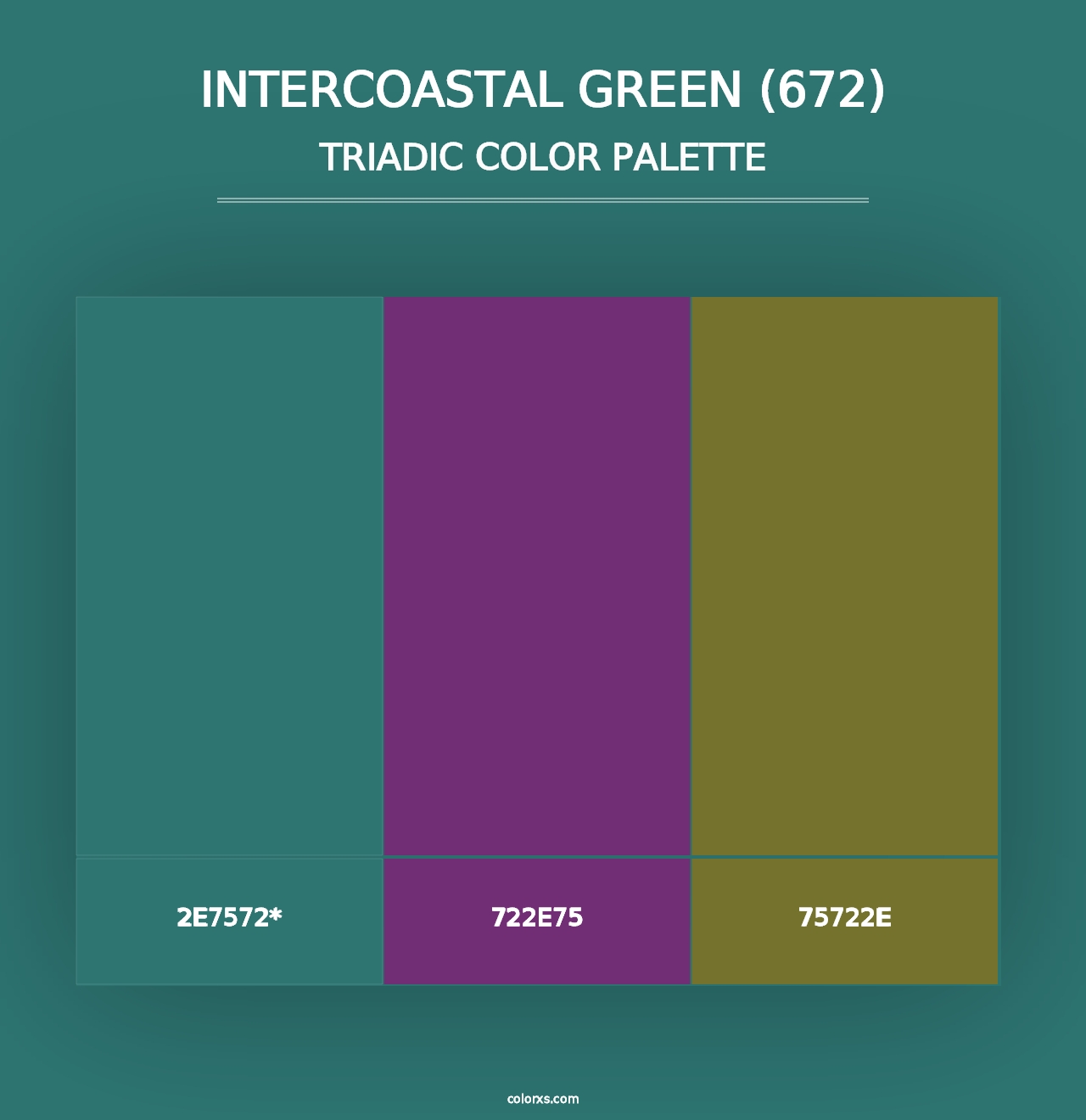 Intercoastal Green (672) - Triadic Color Palette