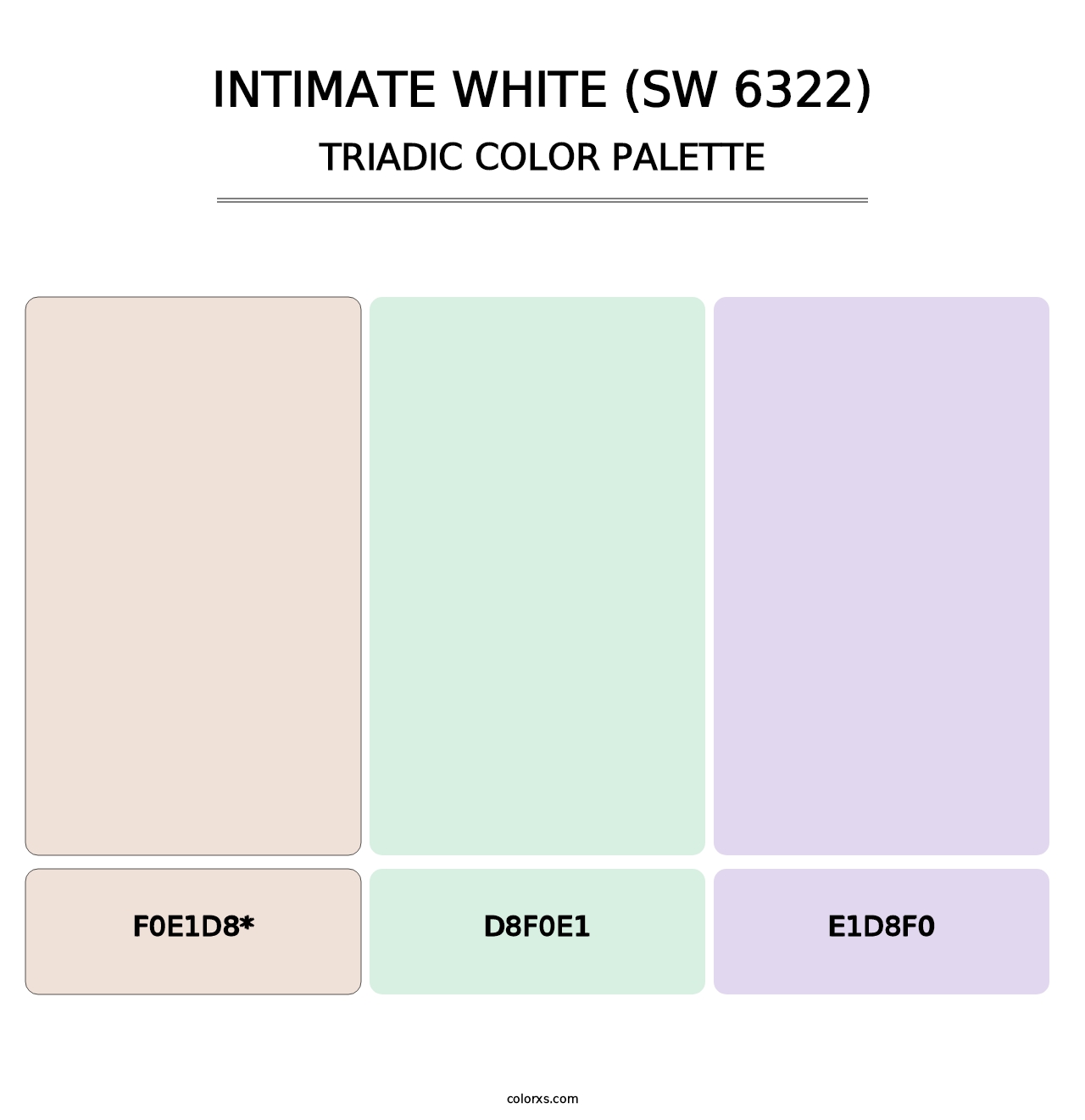 Intimate White (SW 6322) - Triadic Color Palette