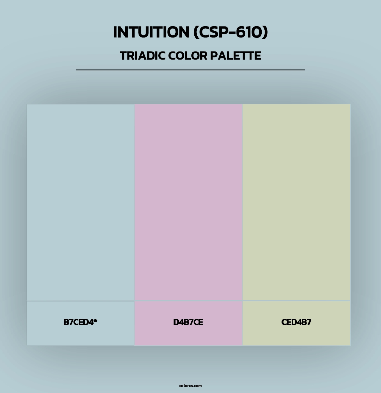 Intuition (CSP-610) - Triadic Color Palette