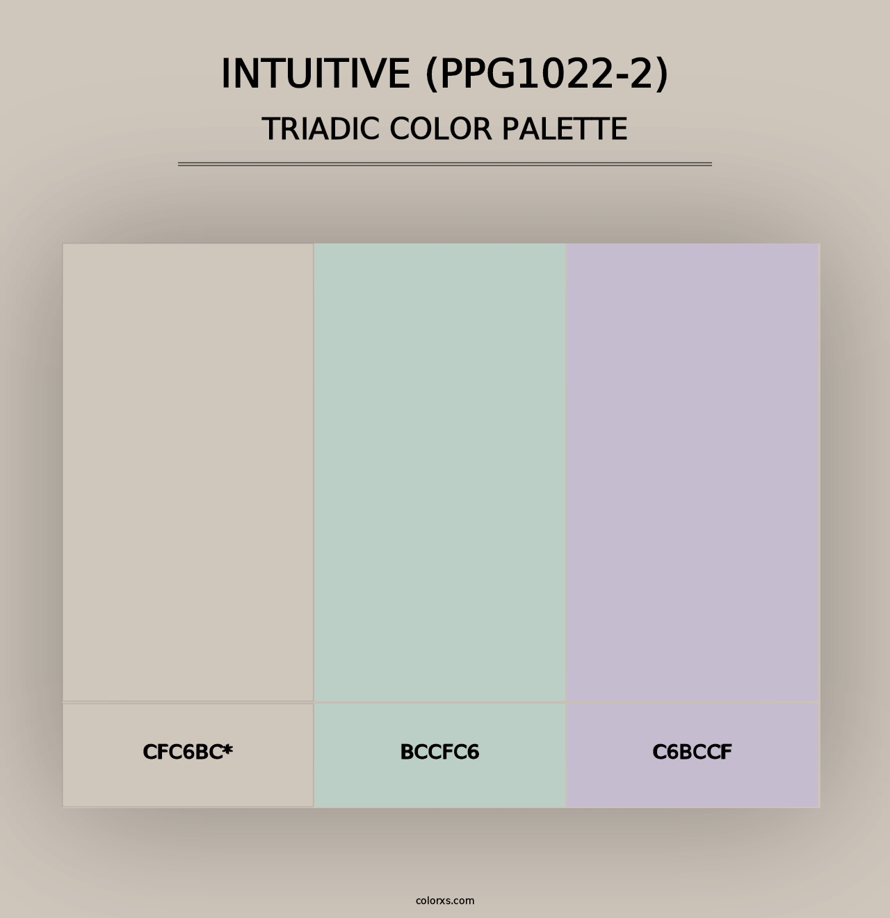 Intuitive (PPG1022-2) - Triadic Color Palette