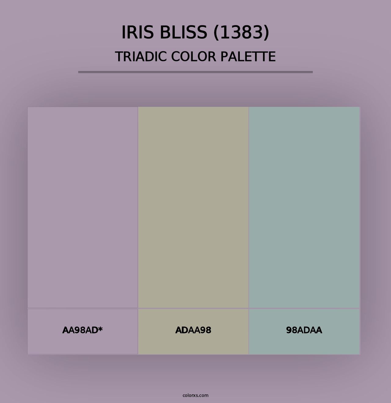 Iris Bliss (1383) - Triadic Color Palette