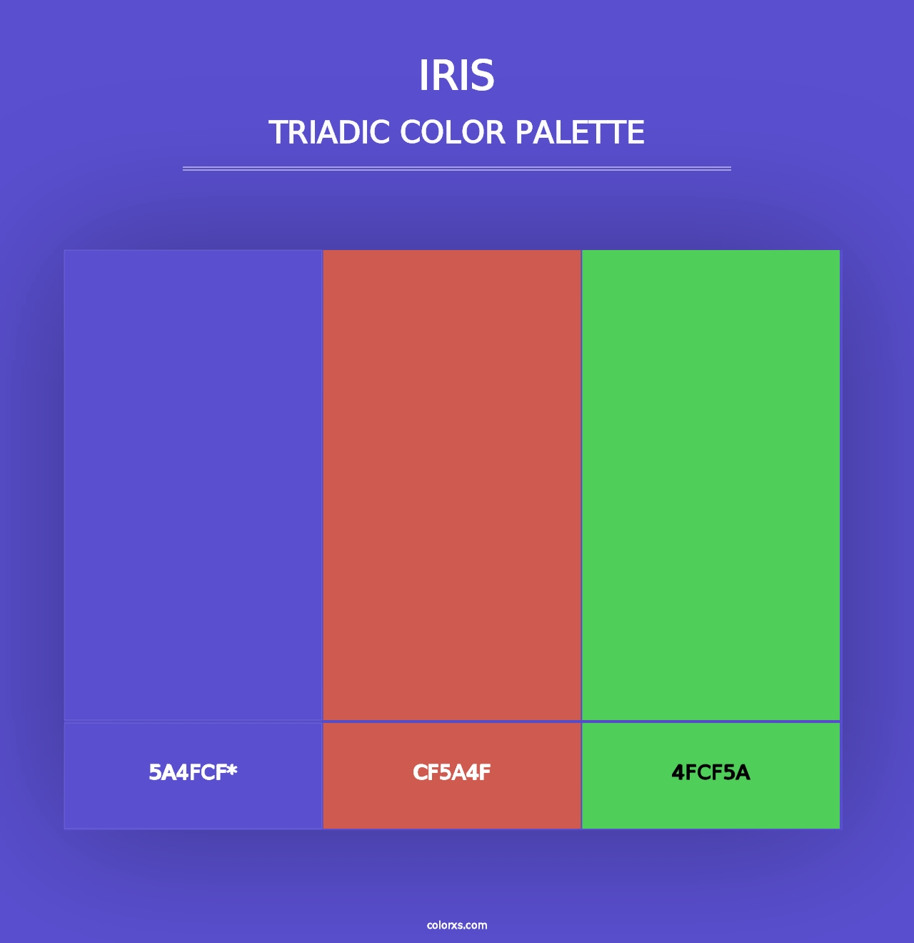 Iris - Triadic Color Palette