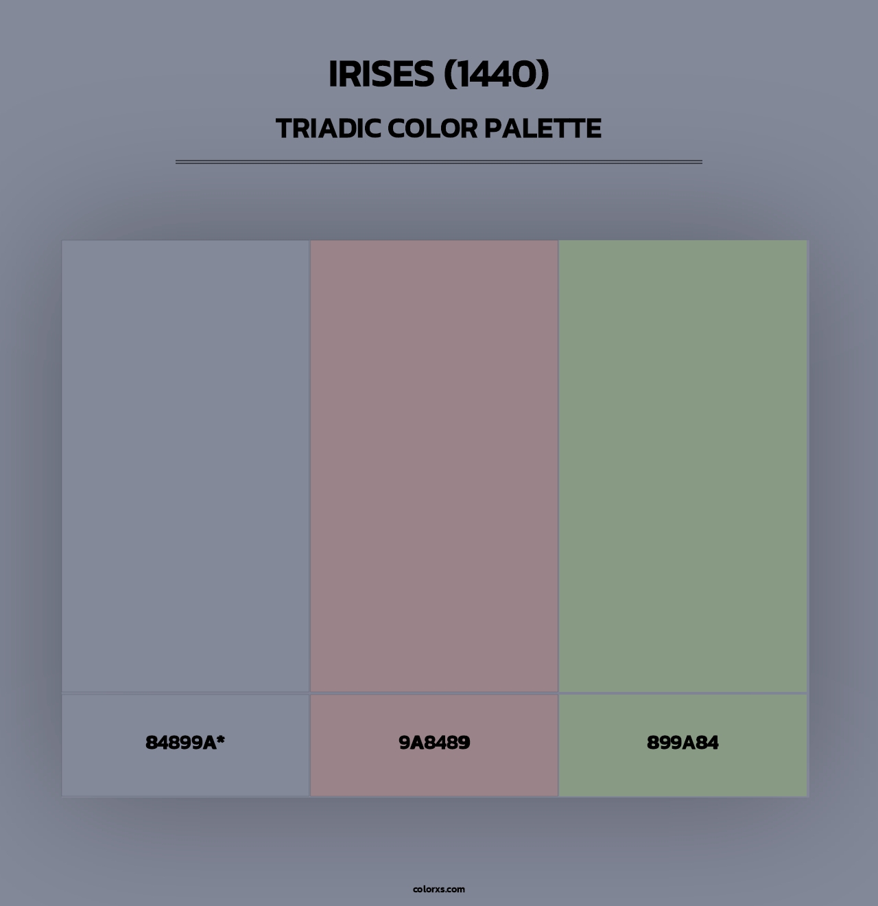 Irises (1440) - Triadic Color Palette