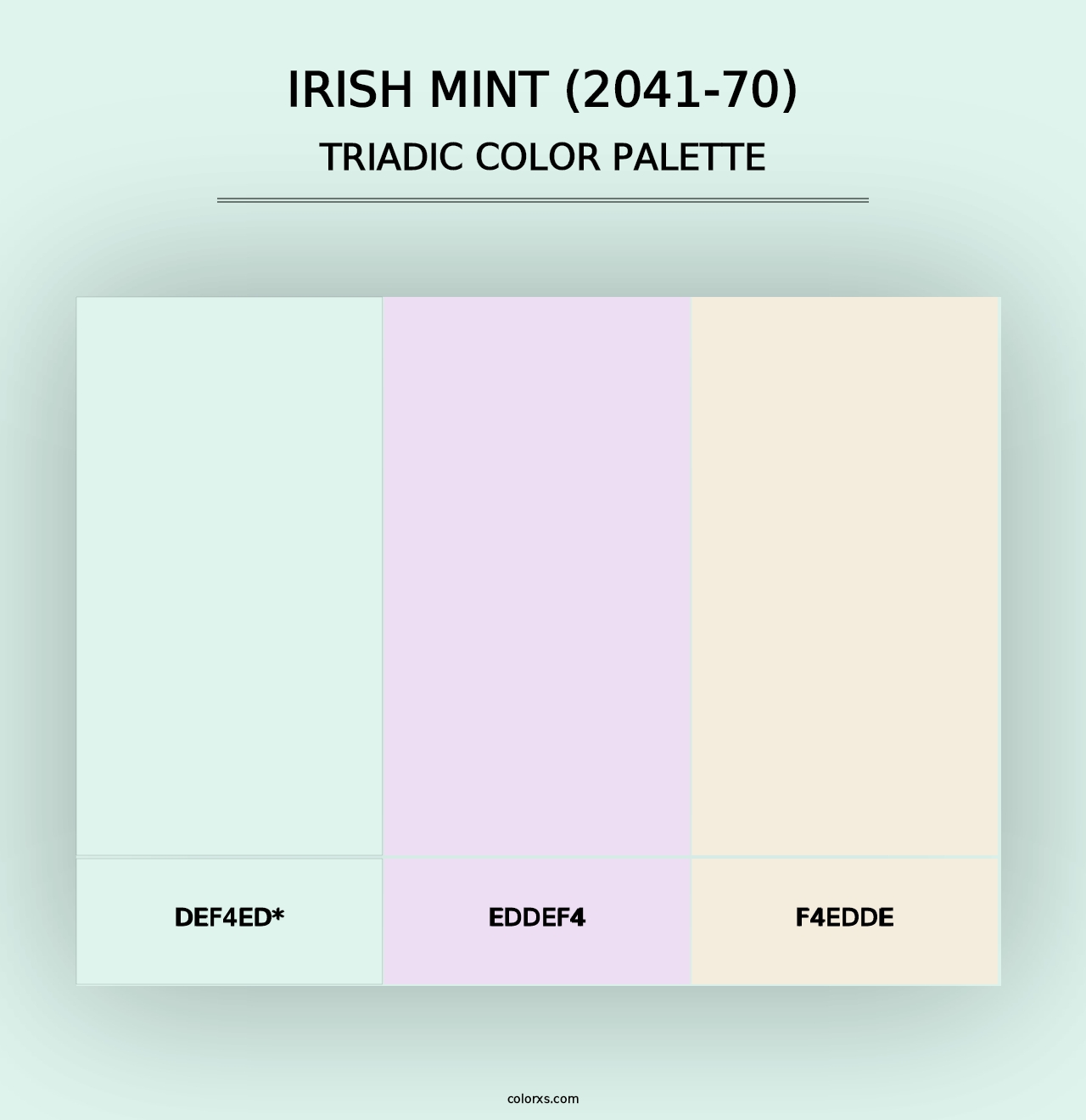 Irish Mint (2041-70) - Triadic Color Palette