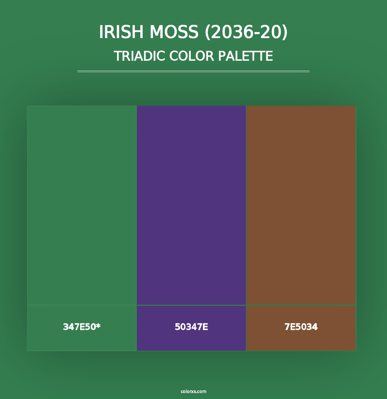 Irish Moss (2036-20) - Triadic Color Palette