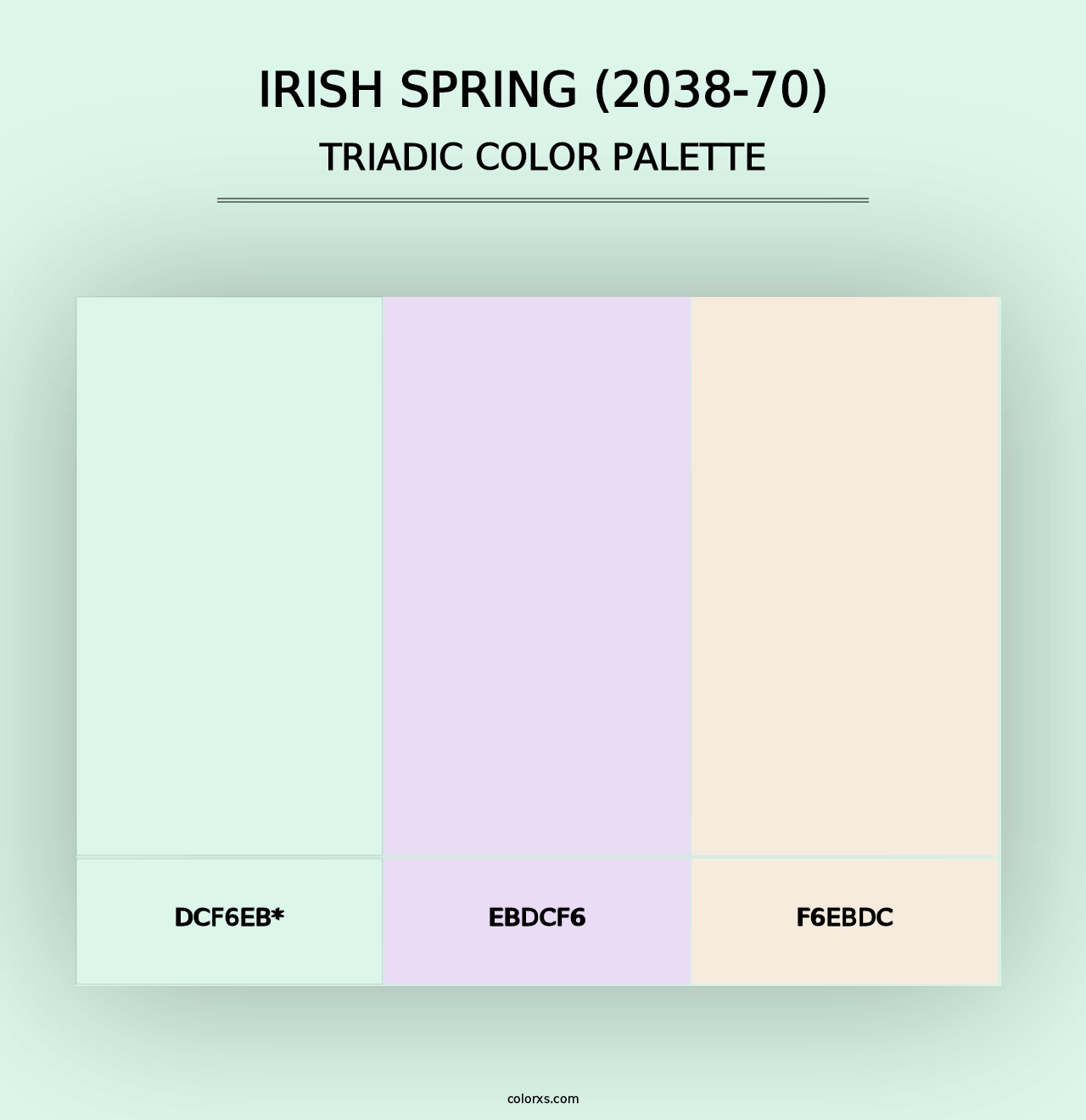 Irish Spring (2038-70) - Triadic Color Palette