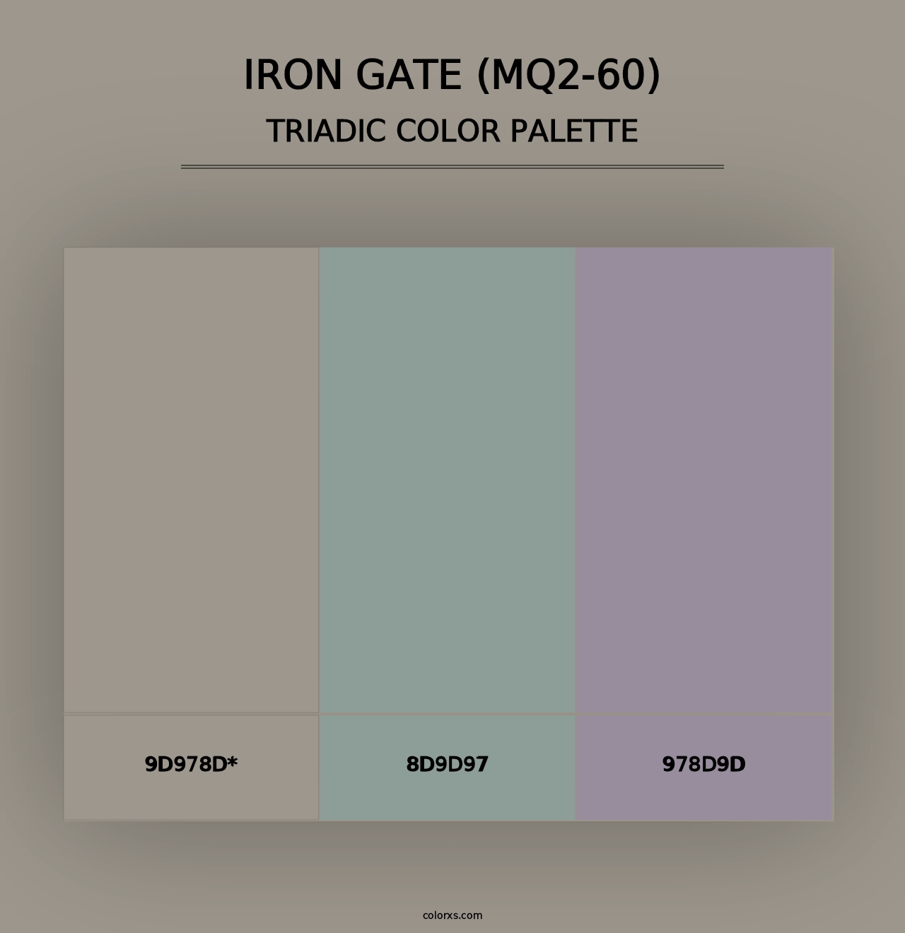 Iron Gate (MQ2-60) - Triadic Color Palette