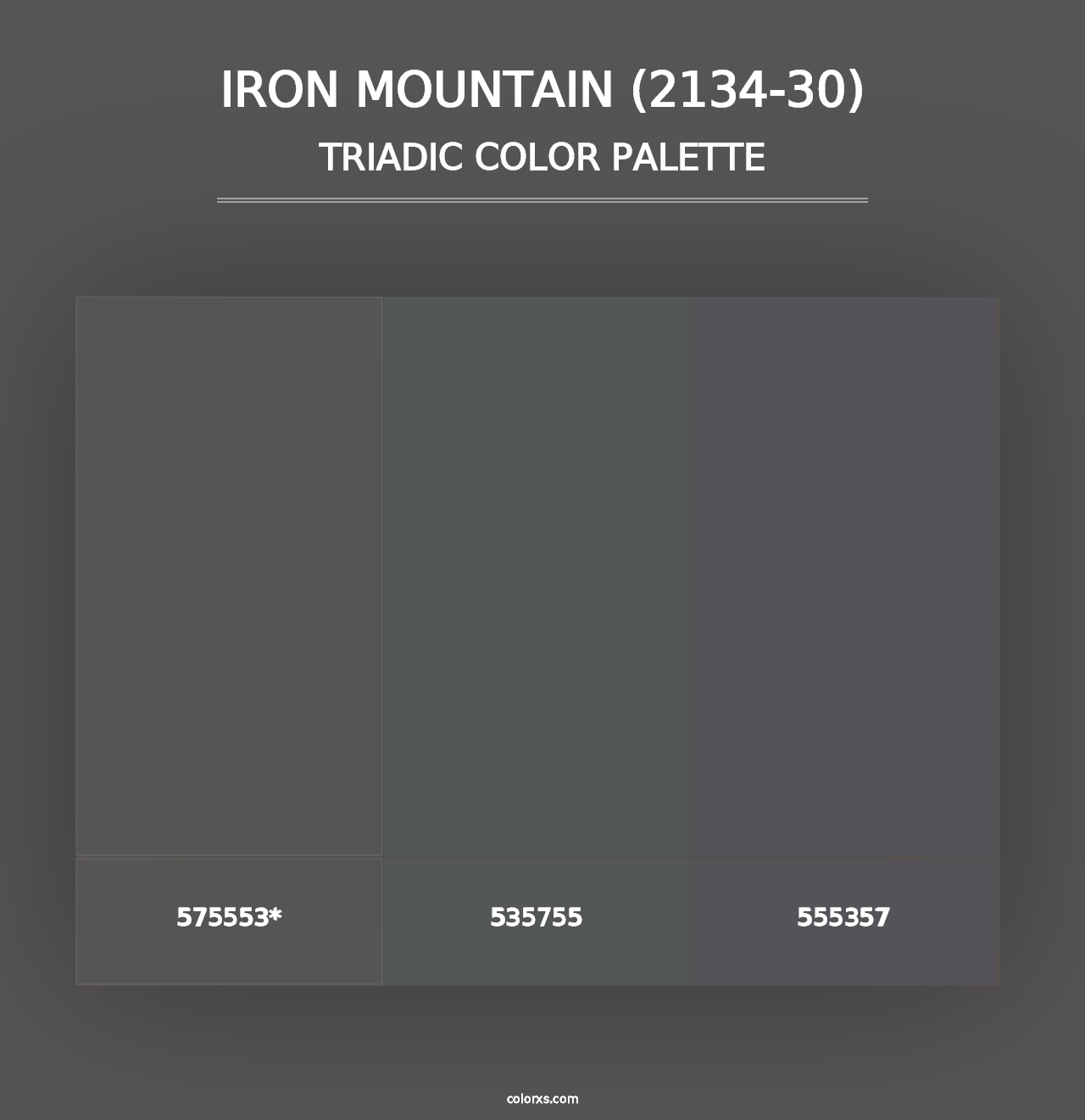 Iron Mountain (2134-30) - Triadic Color Palette