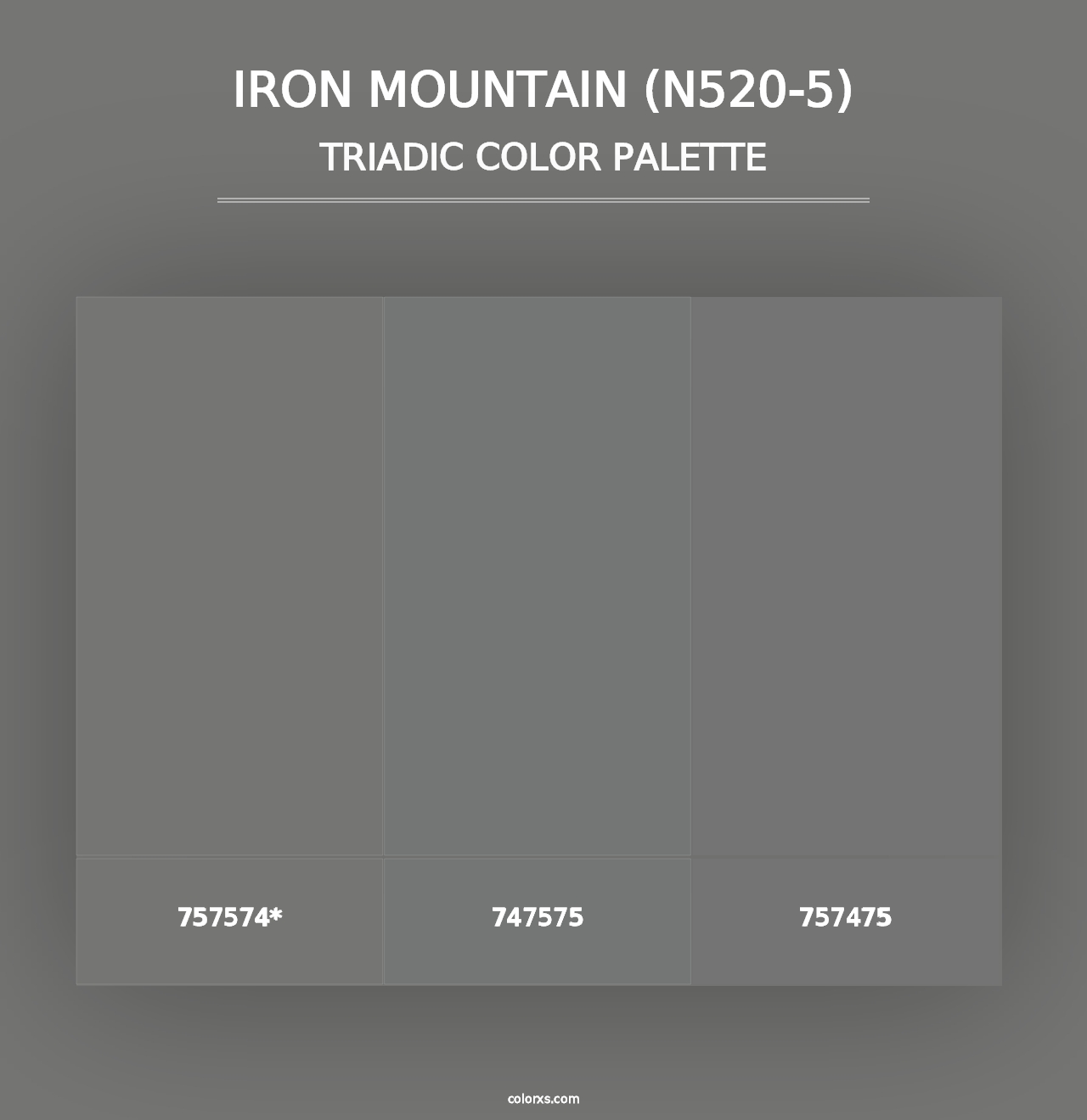 Iron Mountain (N520-5) - Triadic Color Palette