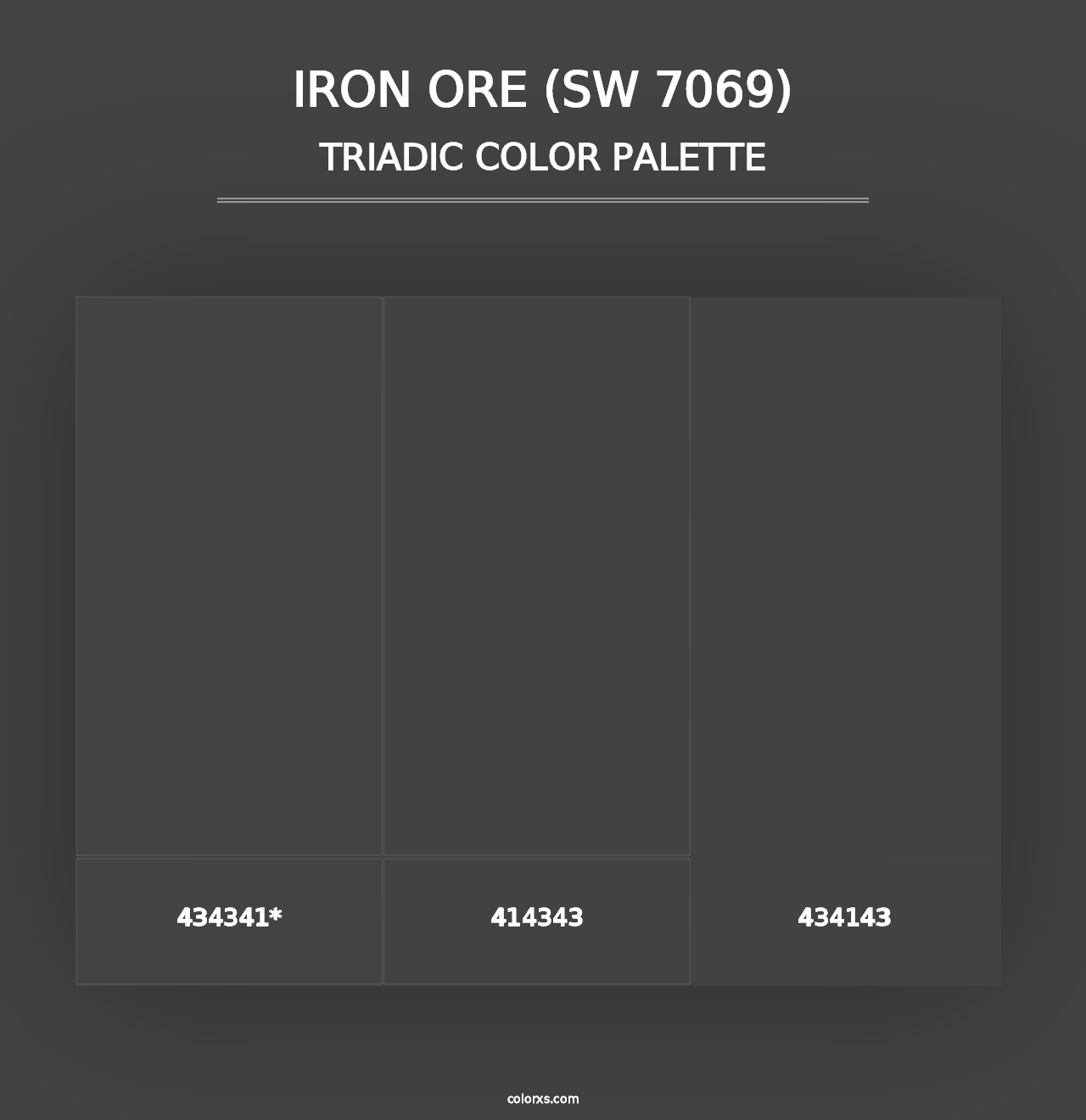 Iron Ore (SW 7069) - Triadic Color Palette