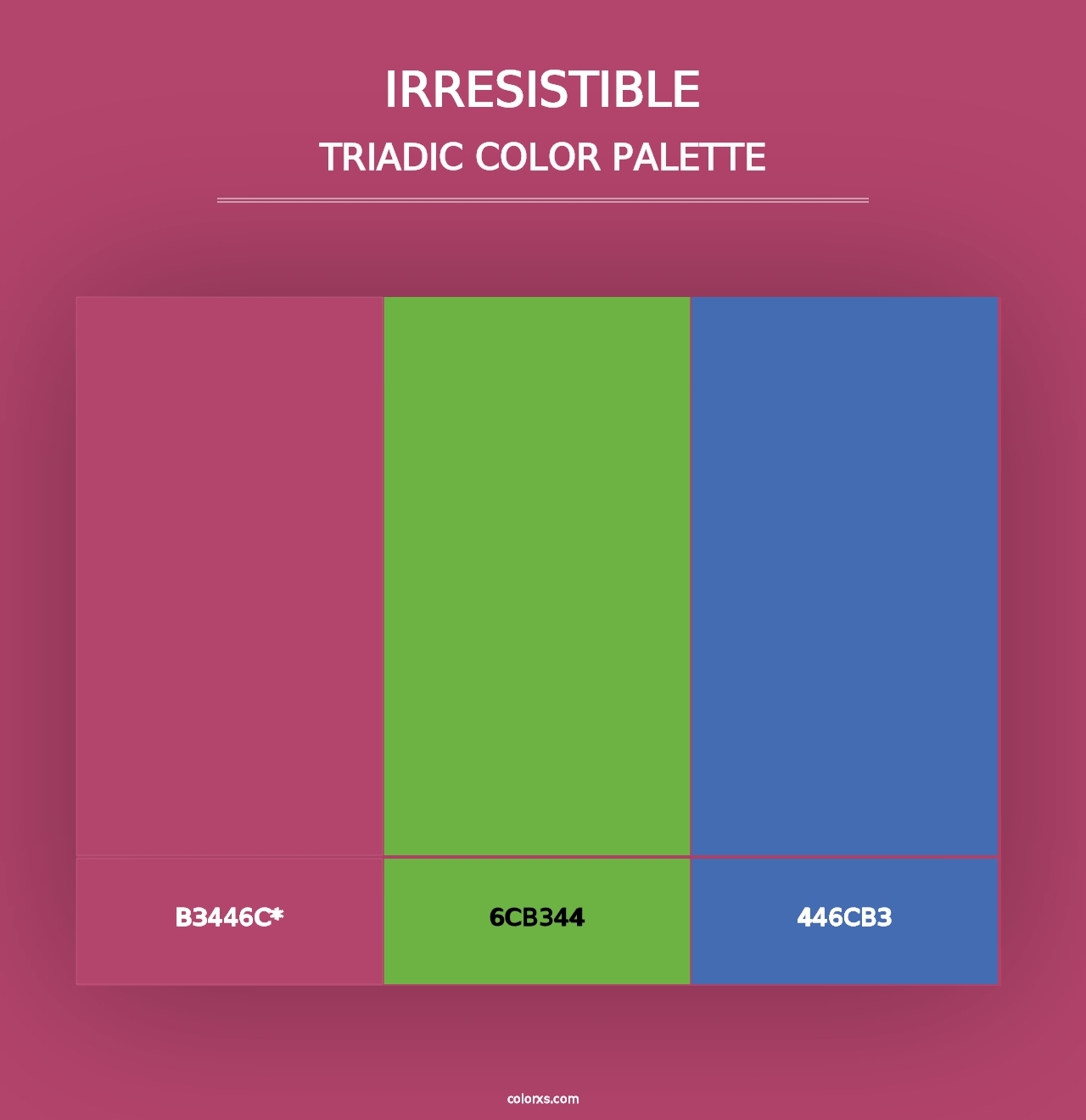 Irresistible - Triadic Color Palette