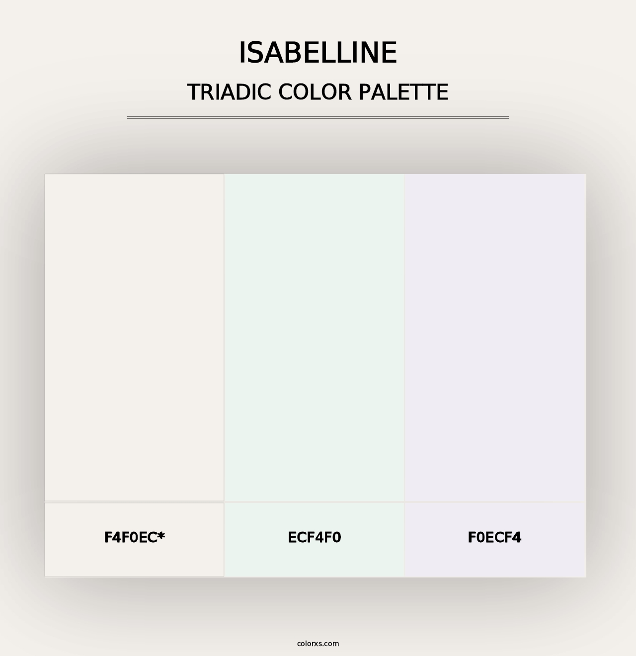 Isabelline - Triadic Color Palette