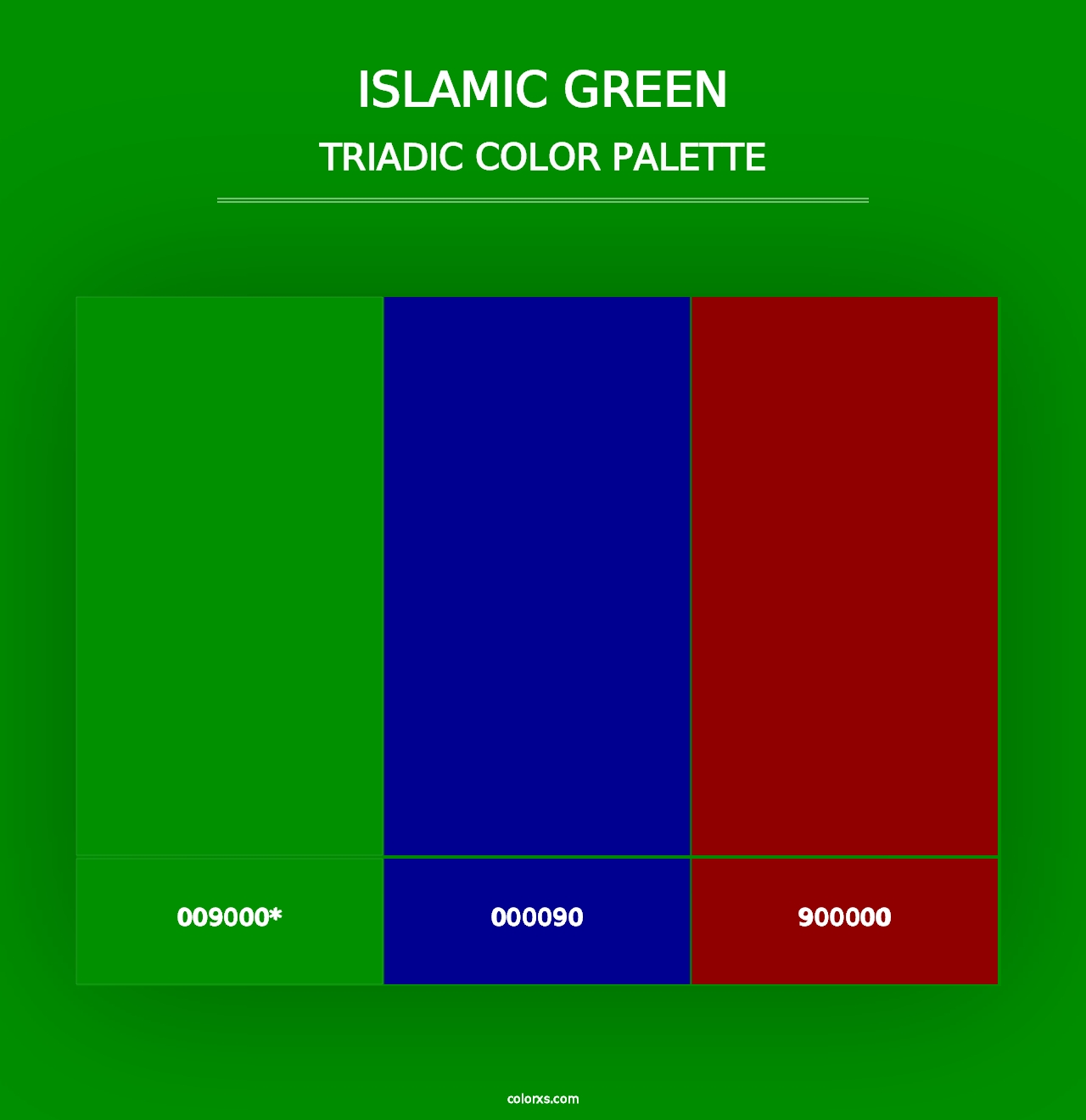 Islamic Green - Triadic Color Palette