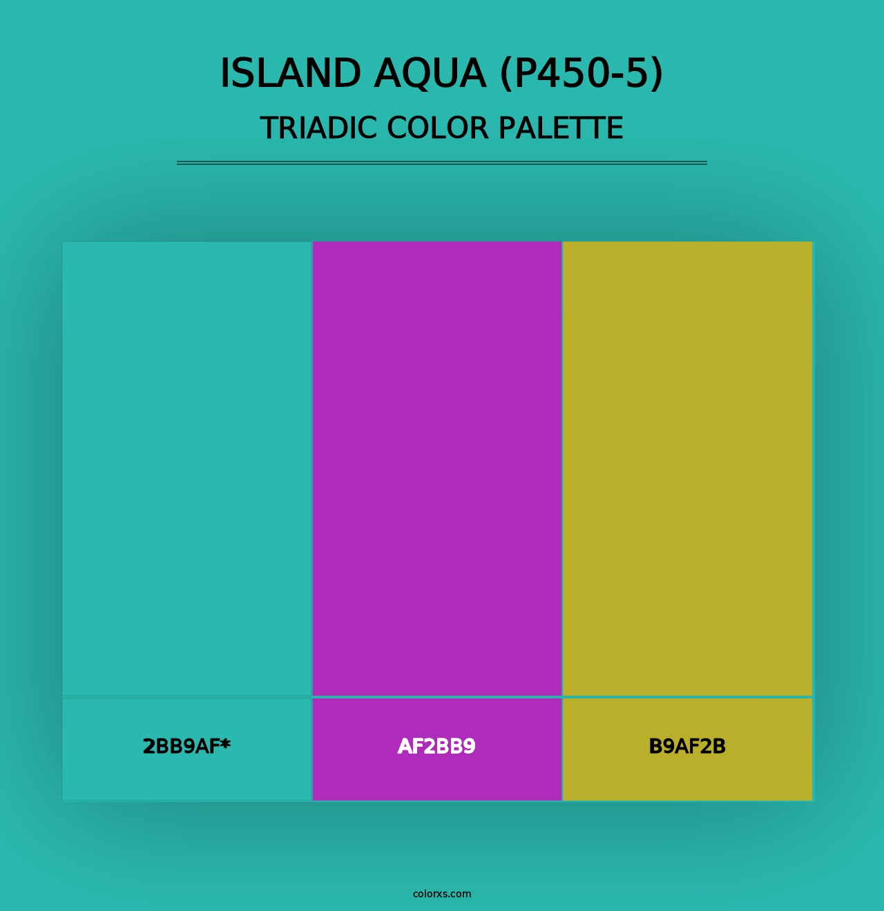 Island Aqua (P450-5) - Triadic Color Palette