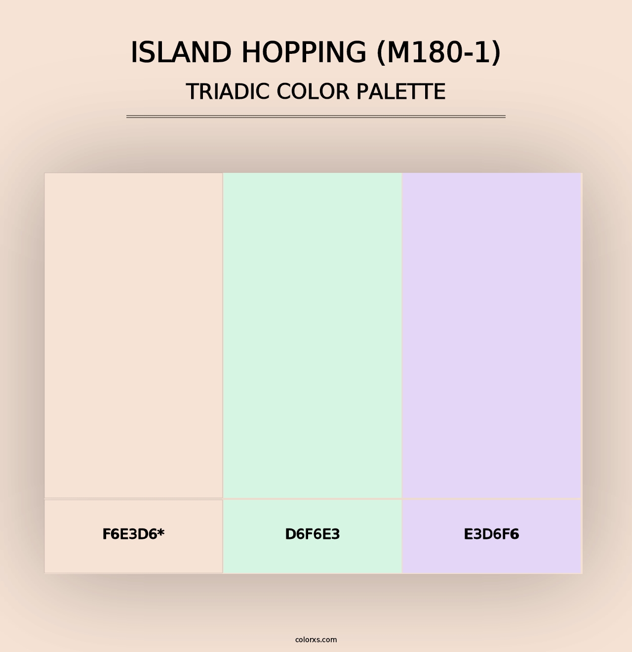 Island Hopping (M180-1) - Triadic Color Palette