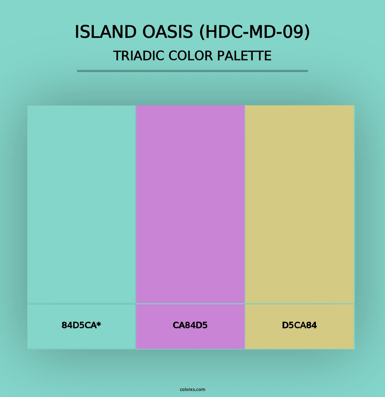 Island Oasis (HDC-MD-09) - Triadic Color Palette