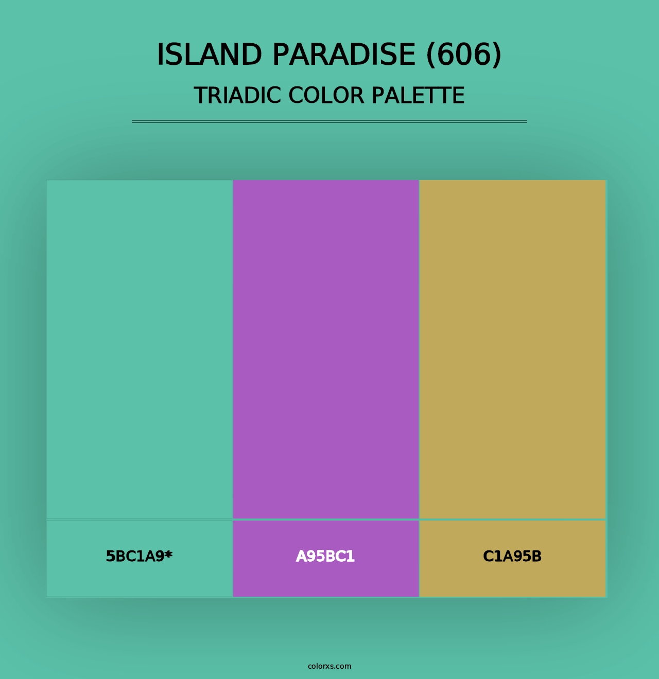 Island Paradise (606) - Triadic Color Palette