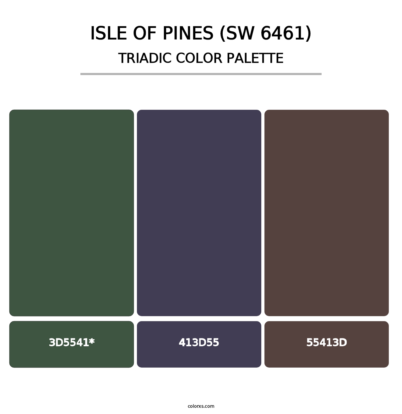 Isle of Pines (SW 6461) - Triadic Color Palette