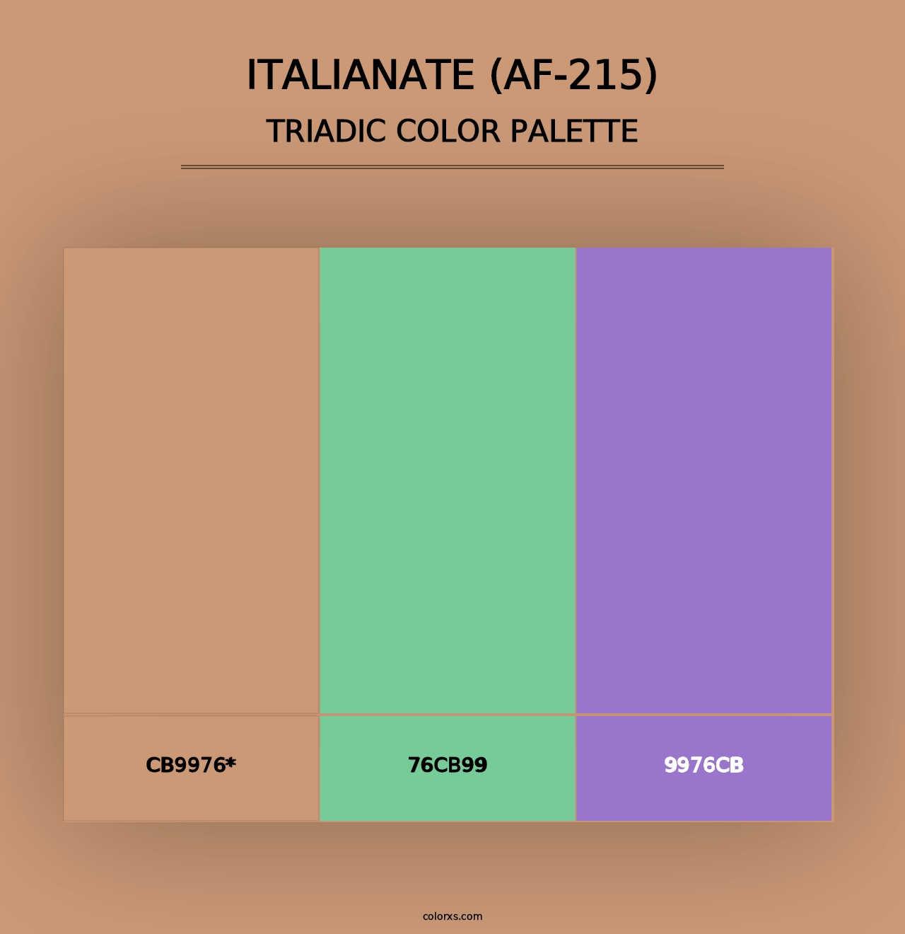 Italianate (AF-215) - Triadic Color Palette