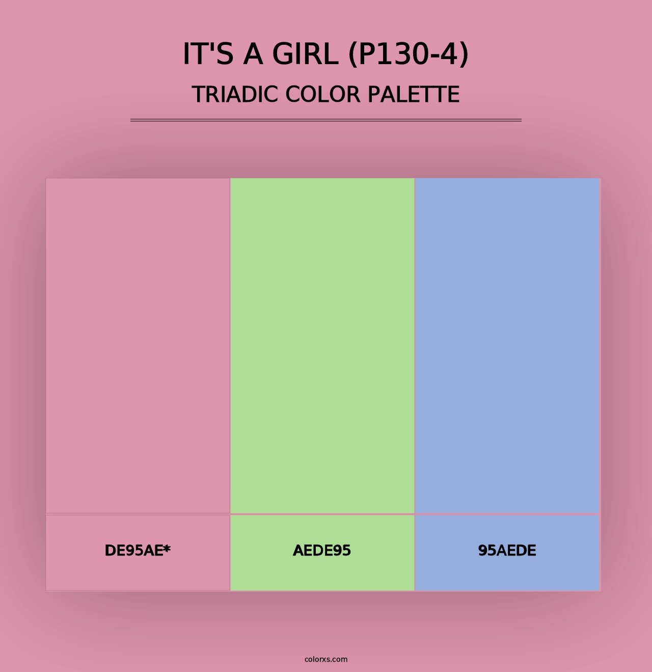 It'S A Girl (P130-4) - Triadic Color Palette