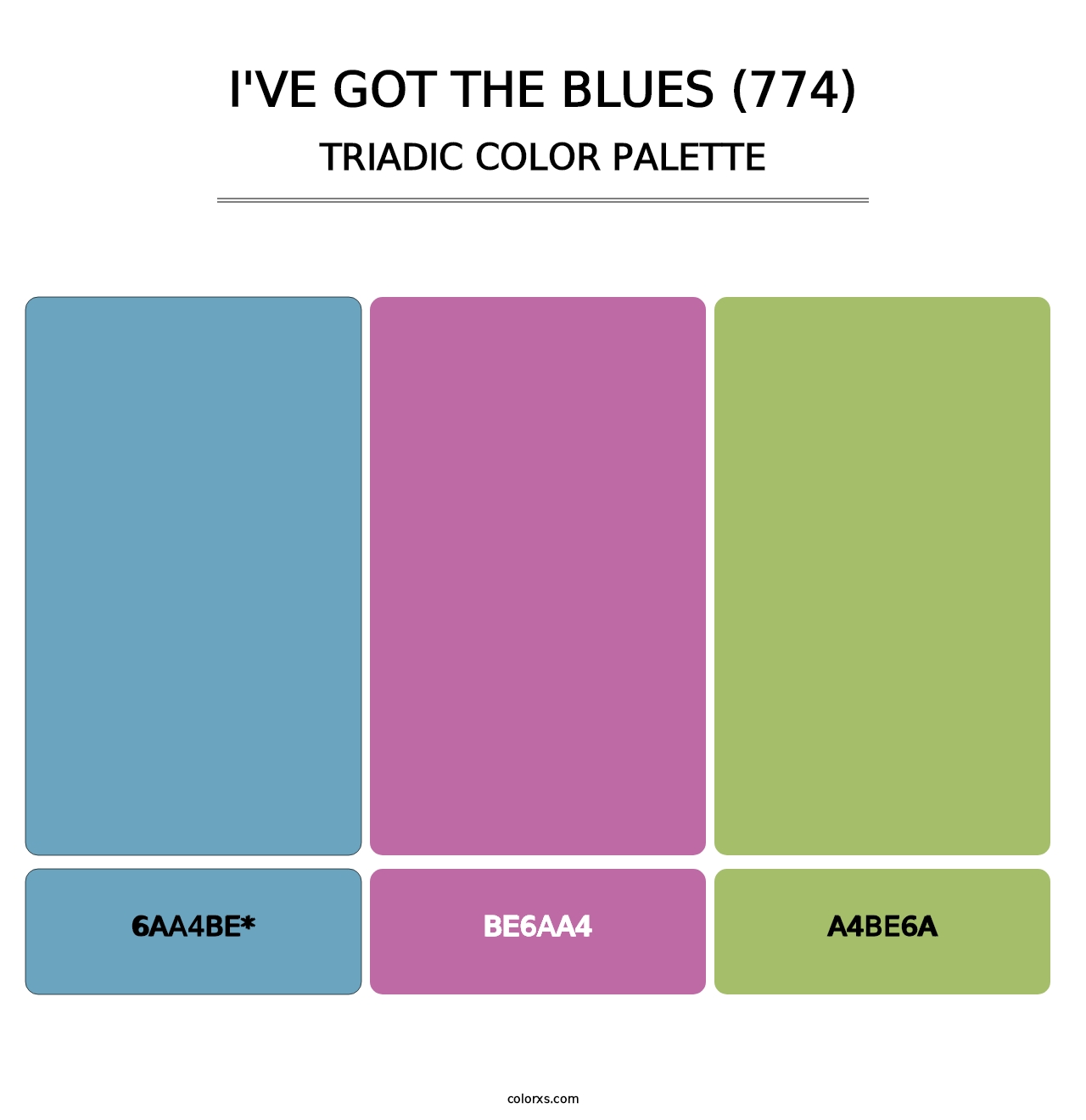 I've Got the Blues (774) - Triadic Color Palette