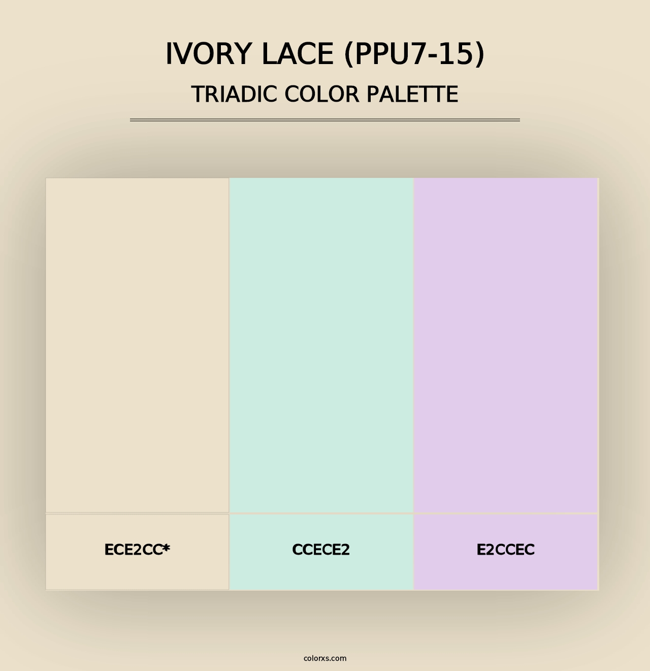 Ivory Lace (PPU7-15) - Triadic Color Palette