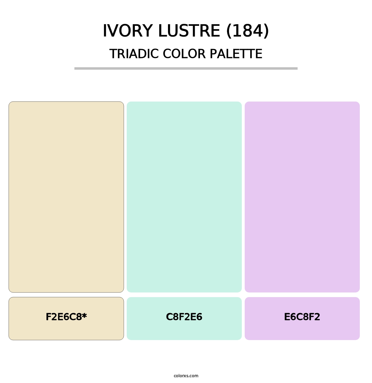 Ivory Lustre (184) - Triadic Color Palette