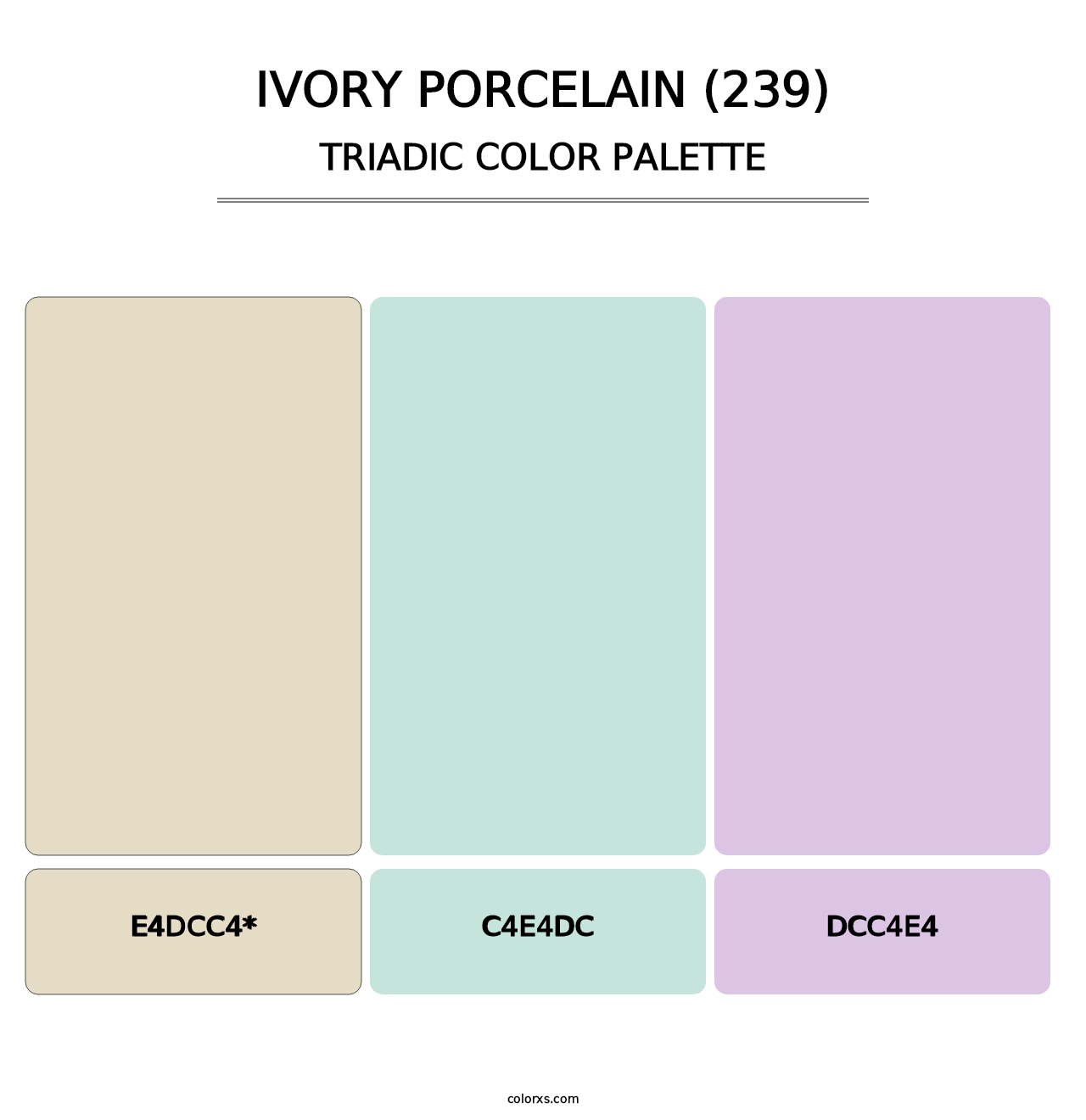 Ivory Porcelain (239) - Triadic Color Palette