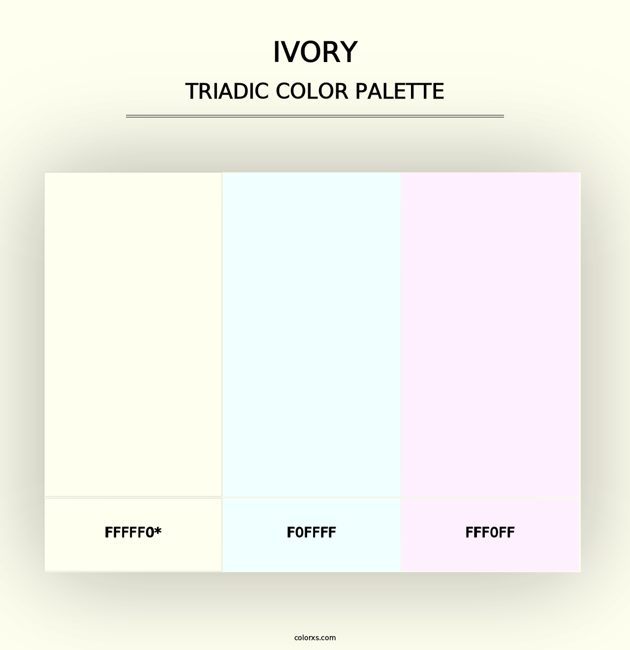 Ivory - Triadic Color Palette