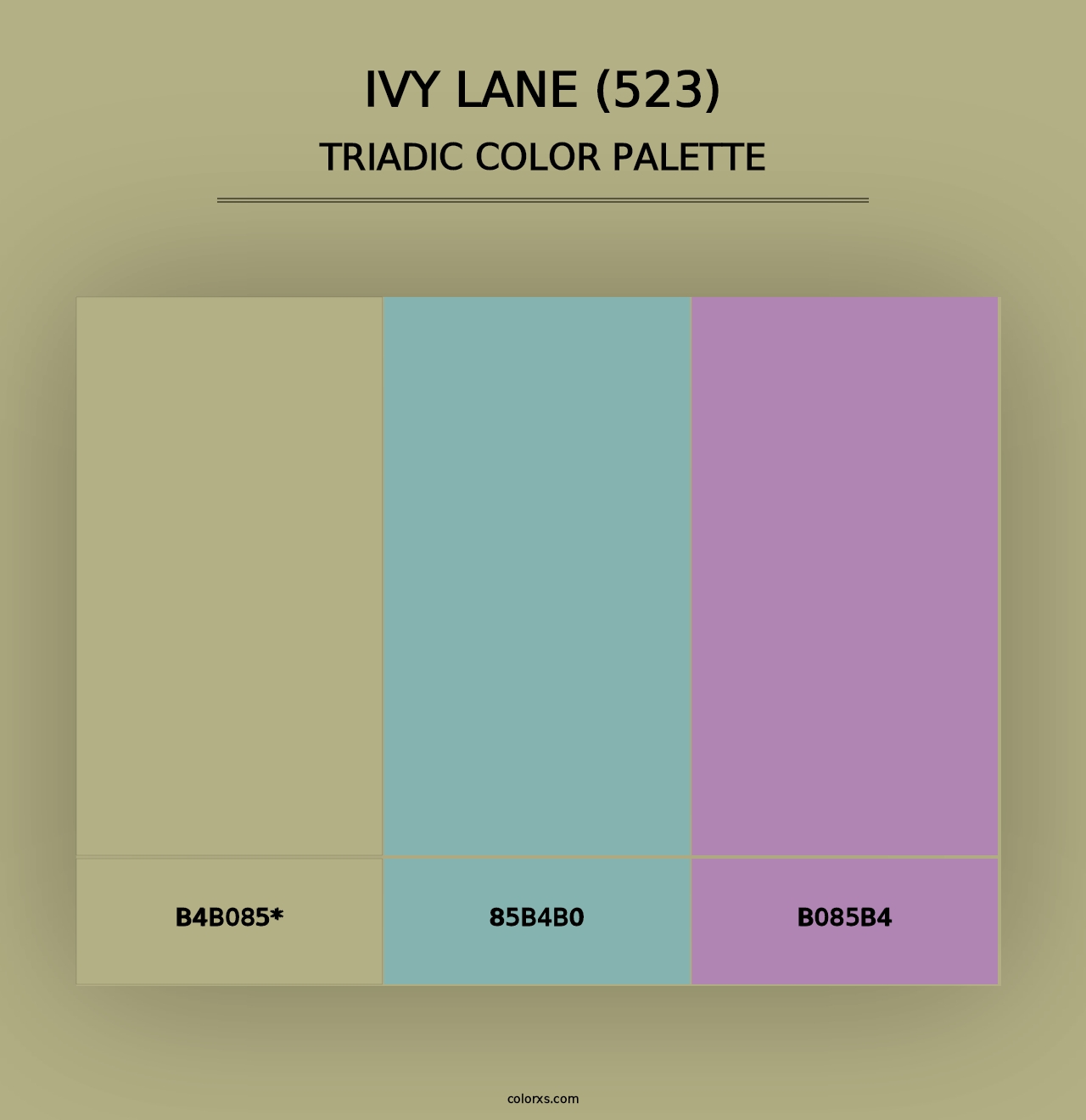 Ivy Lane (523) - Triadic Color Palette