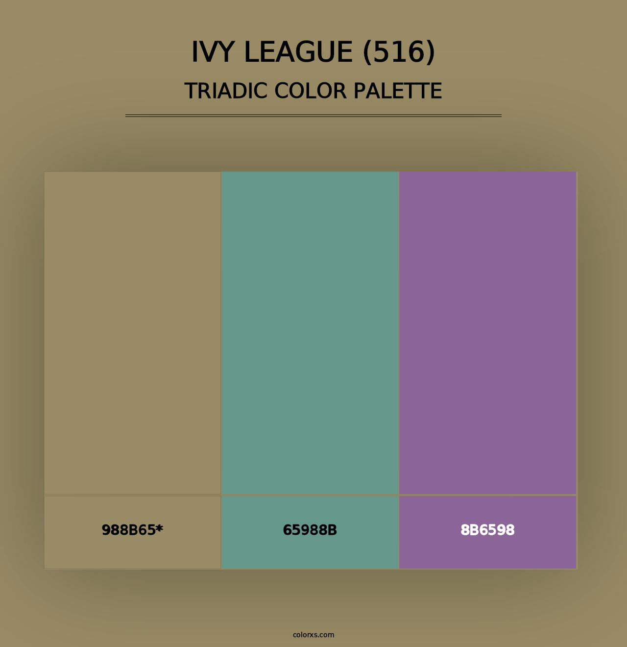 Ivy League (516) - Triadic Color Palette